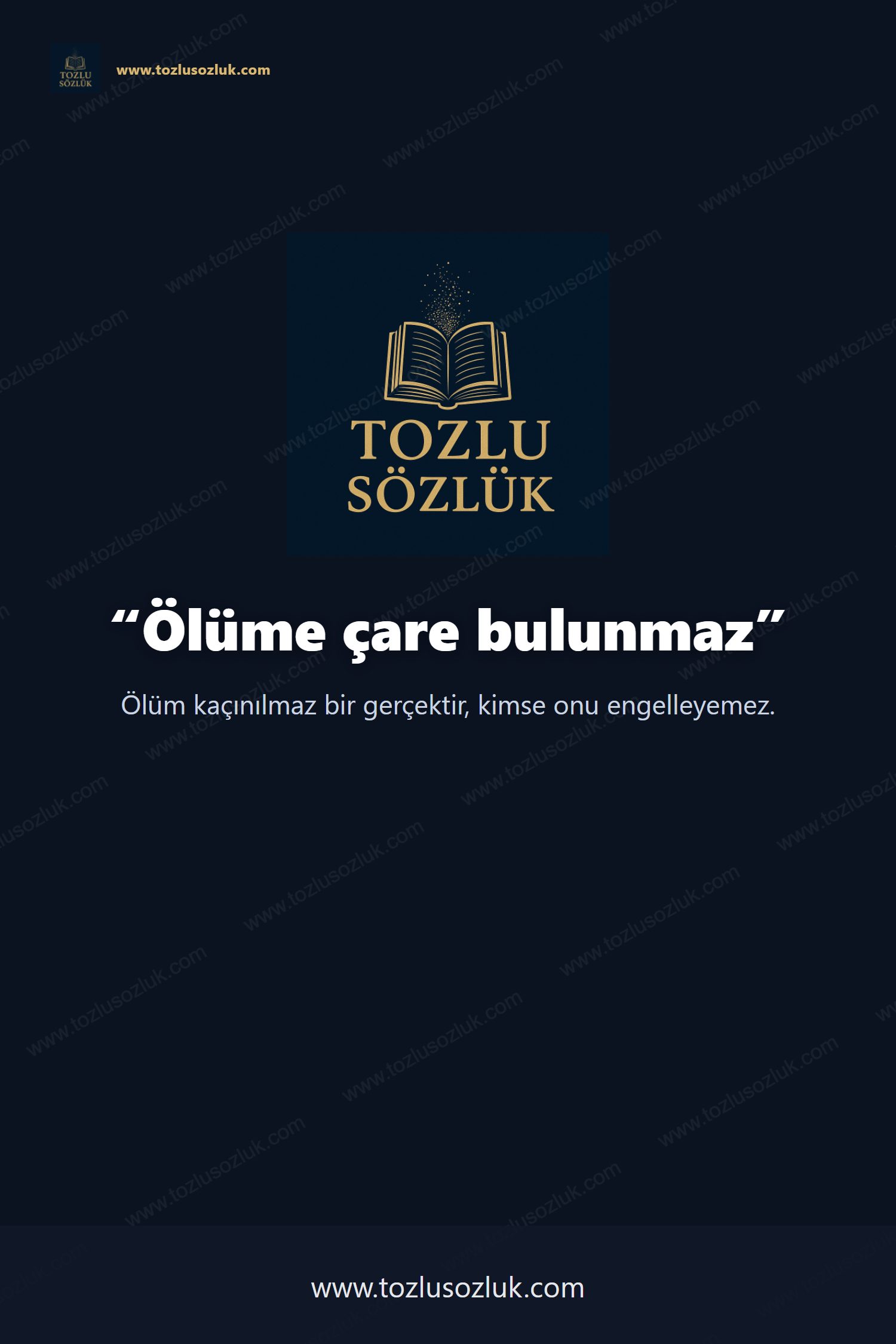 Ölüme çare bulunmaz Pinterest görseli