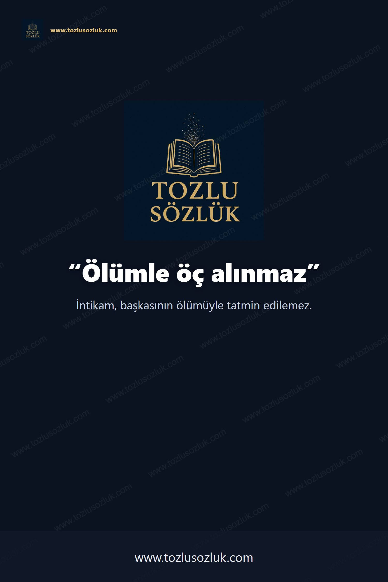 Ölümle öç alınmaz Pinterest görseli