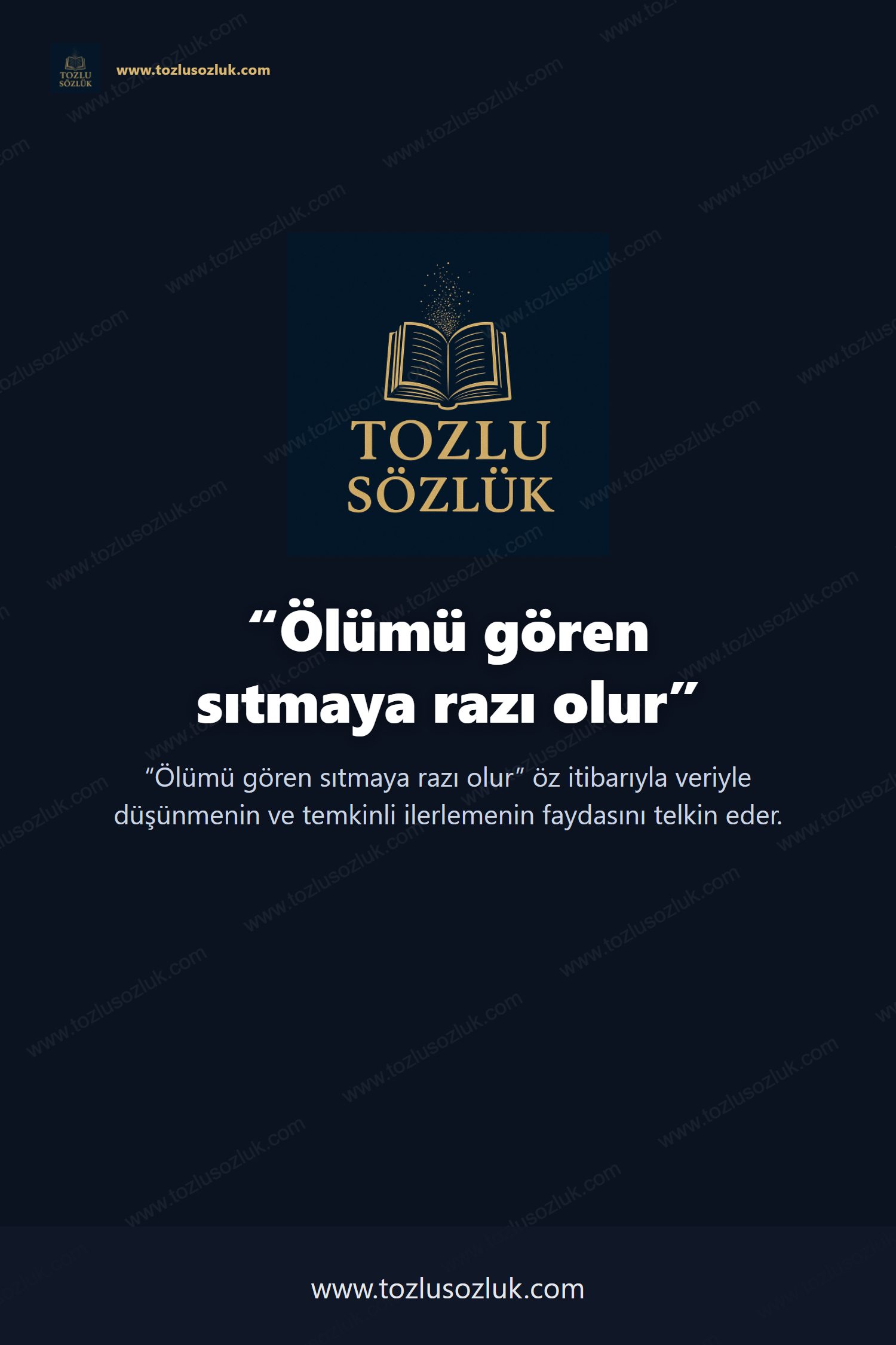 Ölümü gören sıtmaya razı olur Pinterest görseli