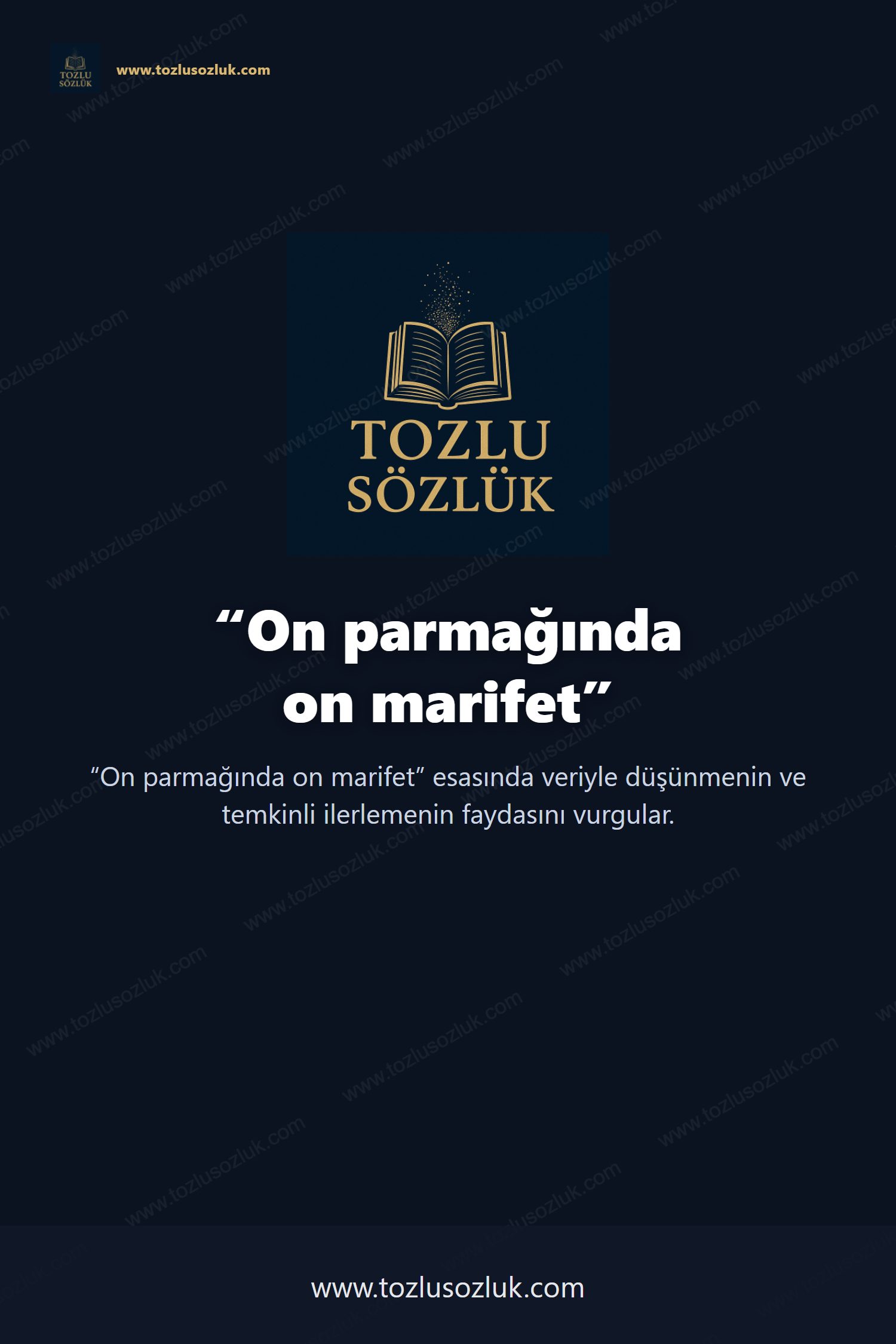 On parmağında on marifet Pinterest görseli
