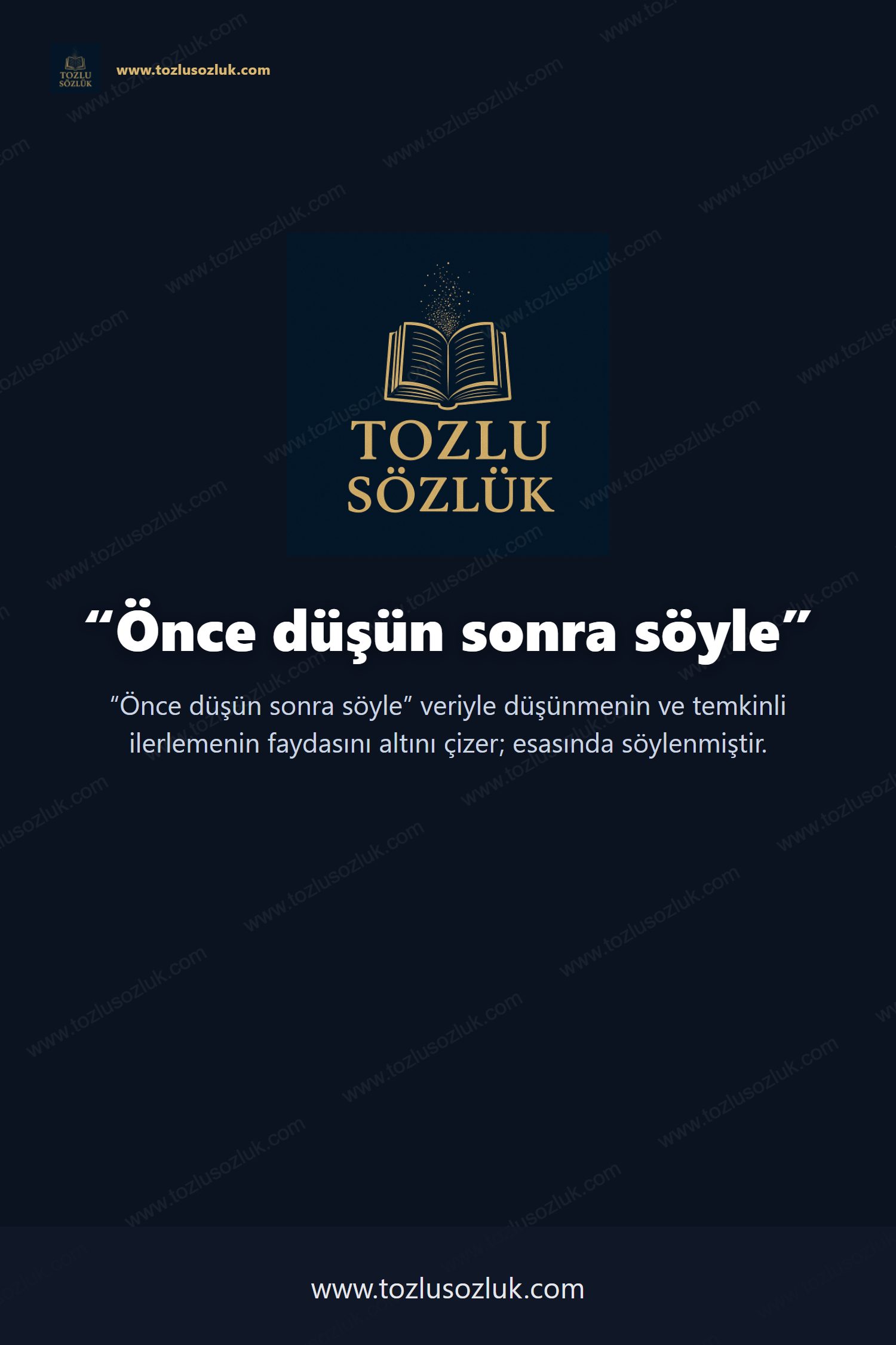 Önce düşün sonra söyle Pinterest görseli