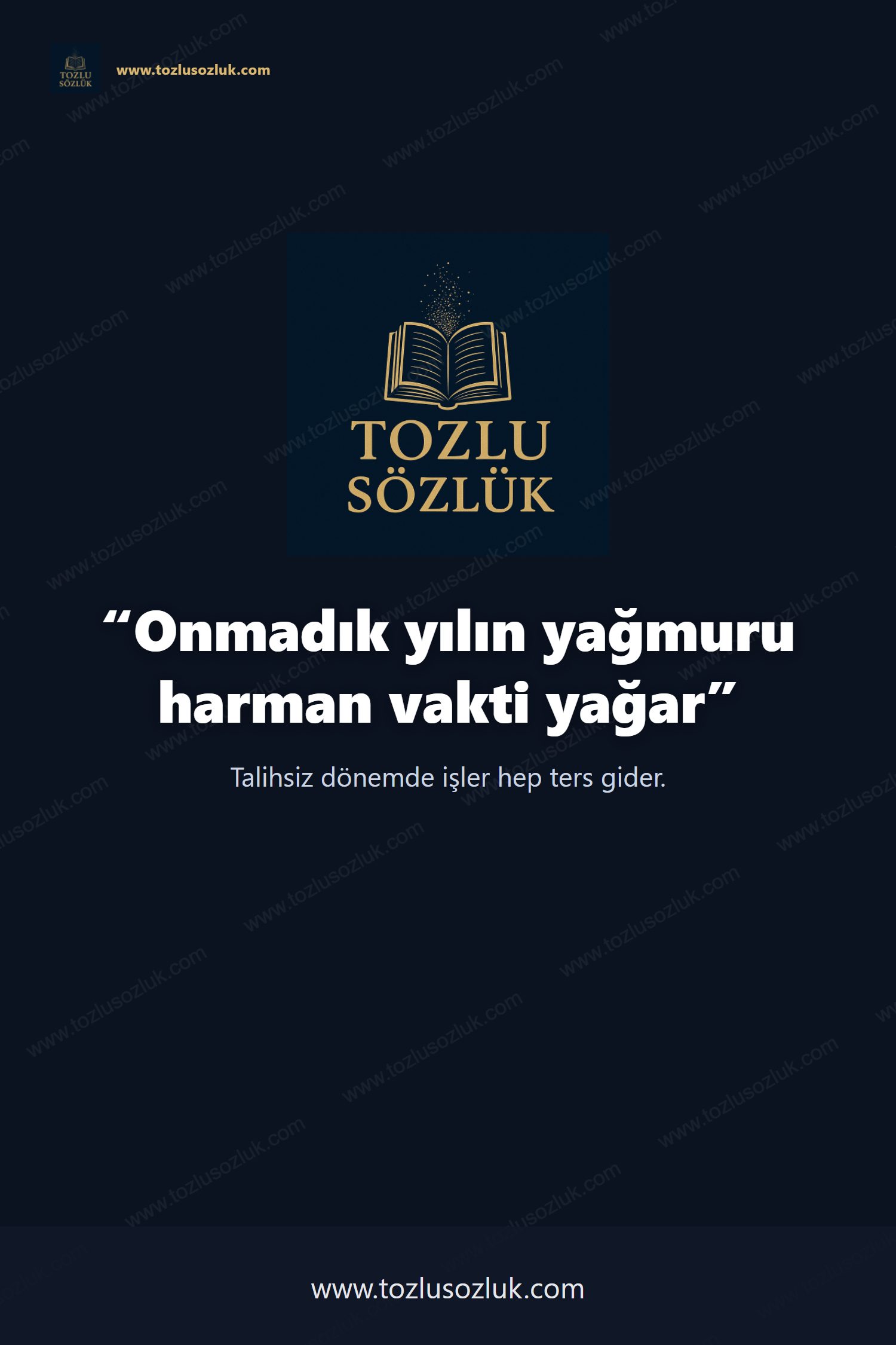 Onmadık yılın yağmuru harman vakti yağar Pinterest görseli