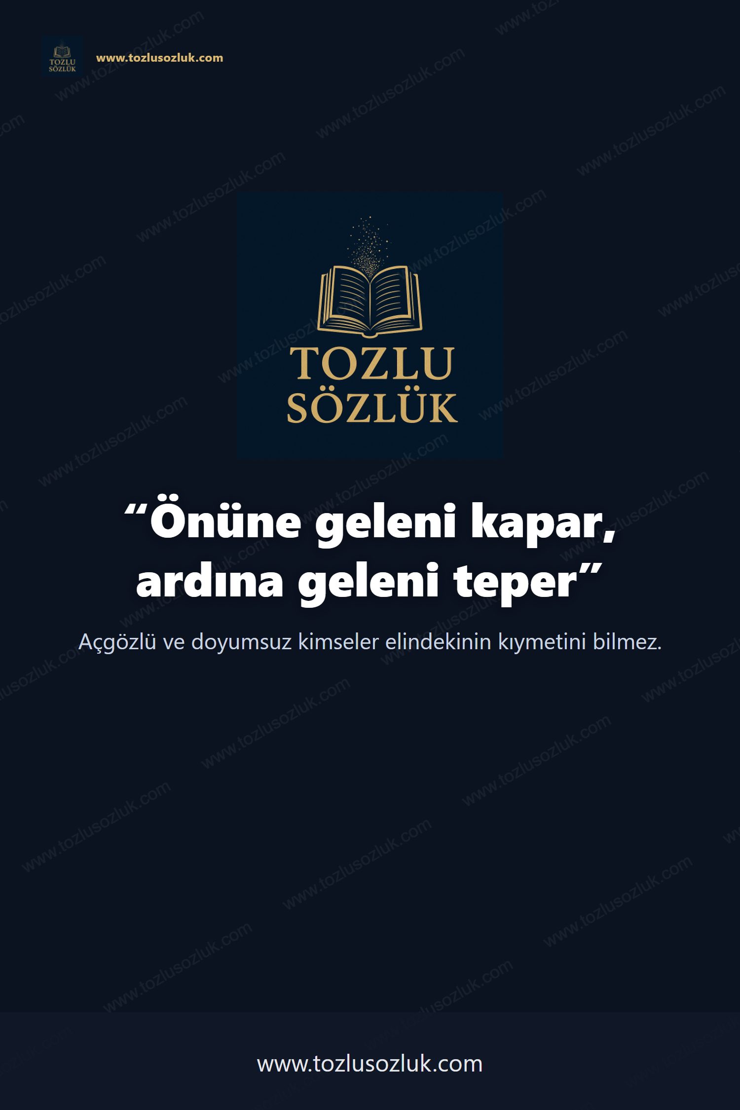 Önüne geleni kapar, ardına geleni teper Pinterest görseli