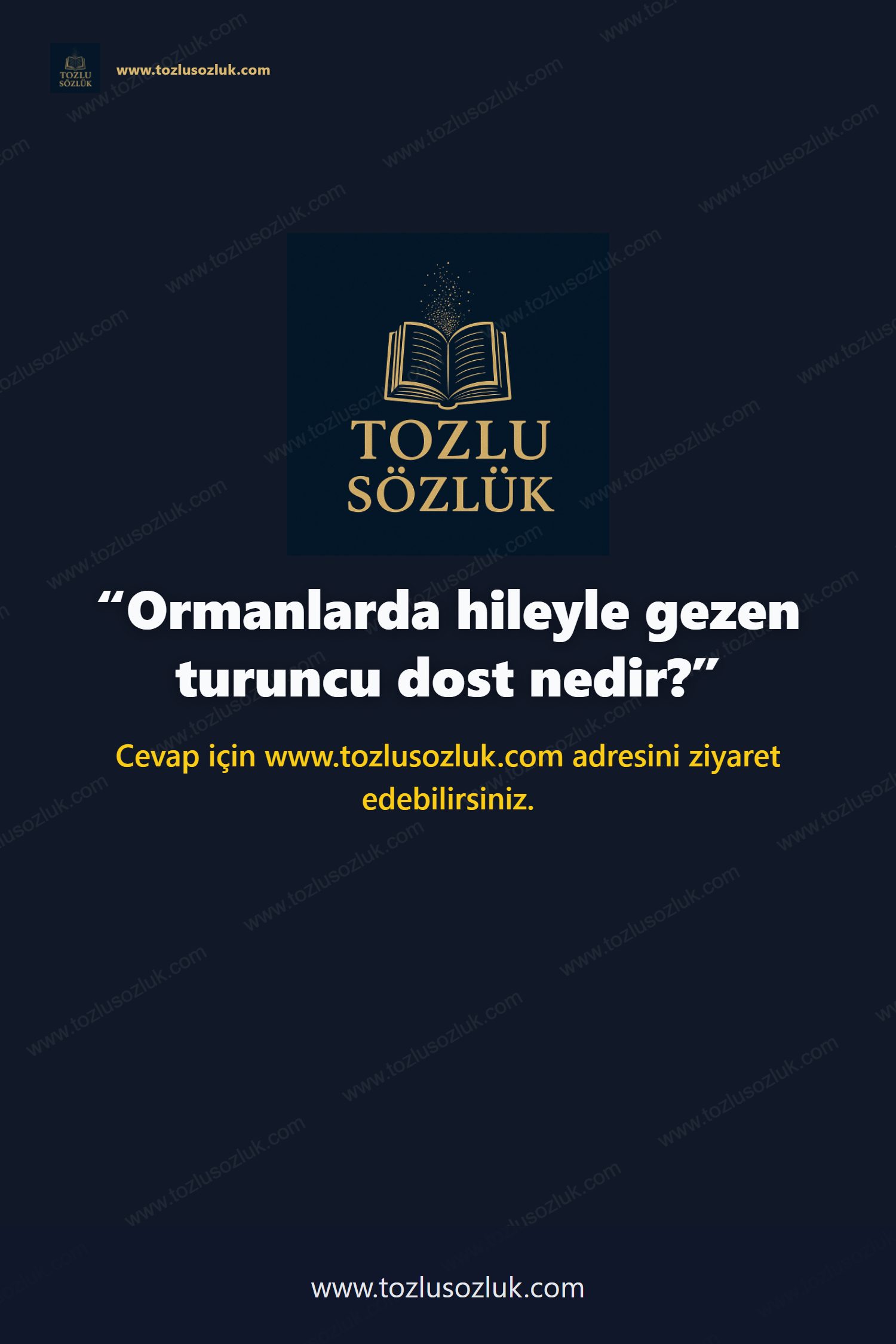 Ormanlarda hileyle gezen turuncu dost nedir? Pinterest görseli