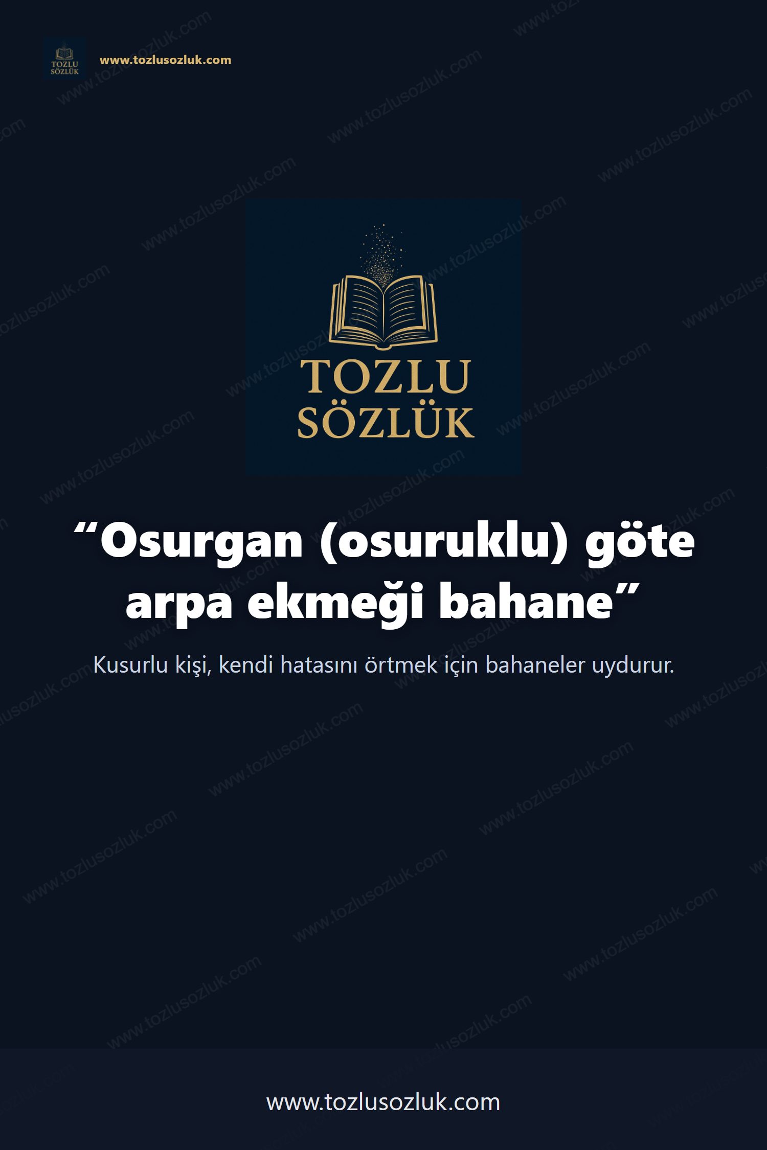 Osurgan (osuruklu) göte arpa ekmeği bahane Pinterest görseli