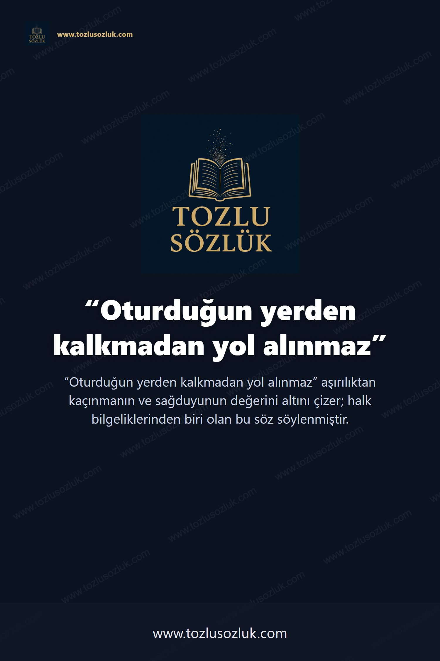Oturduğun yerden kalkmadan yol alınmaz Pinterest görseli