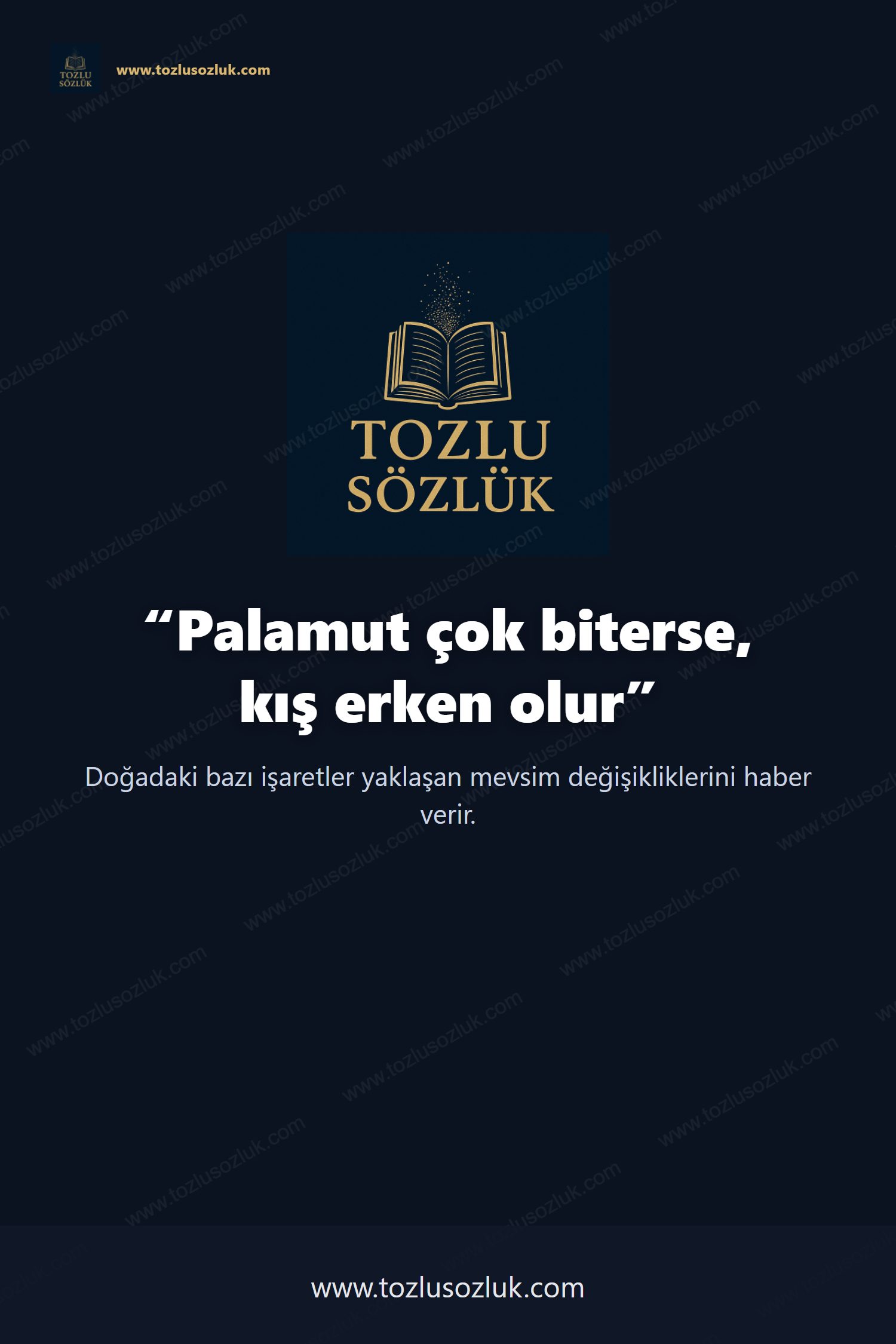 Palamut çok biterse, kış erken olur Pinterest görseli