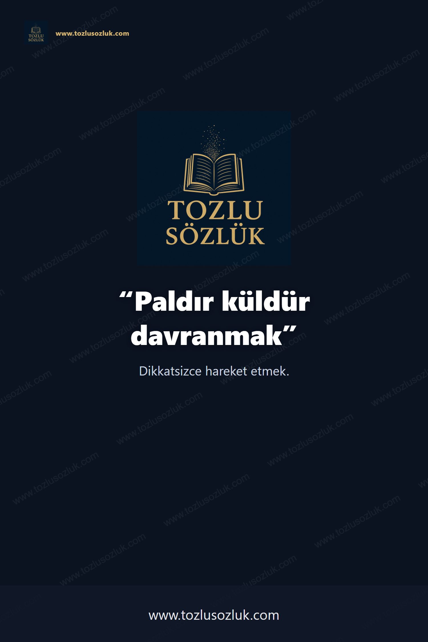 Paldır küldür davranmak Pinterest görseli