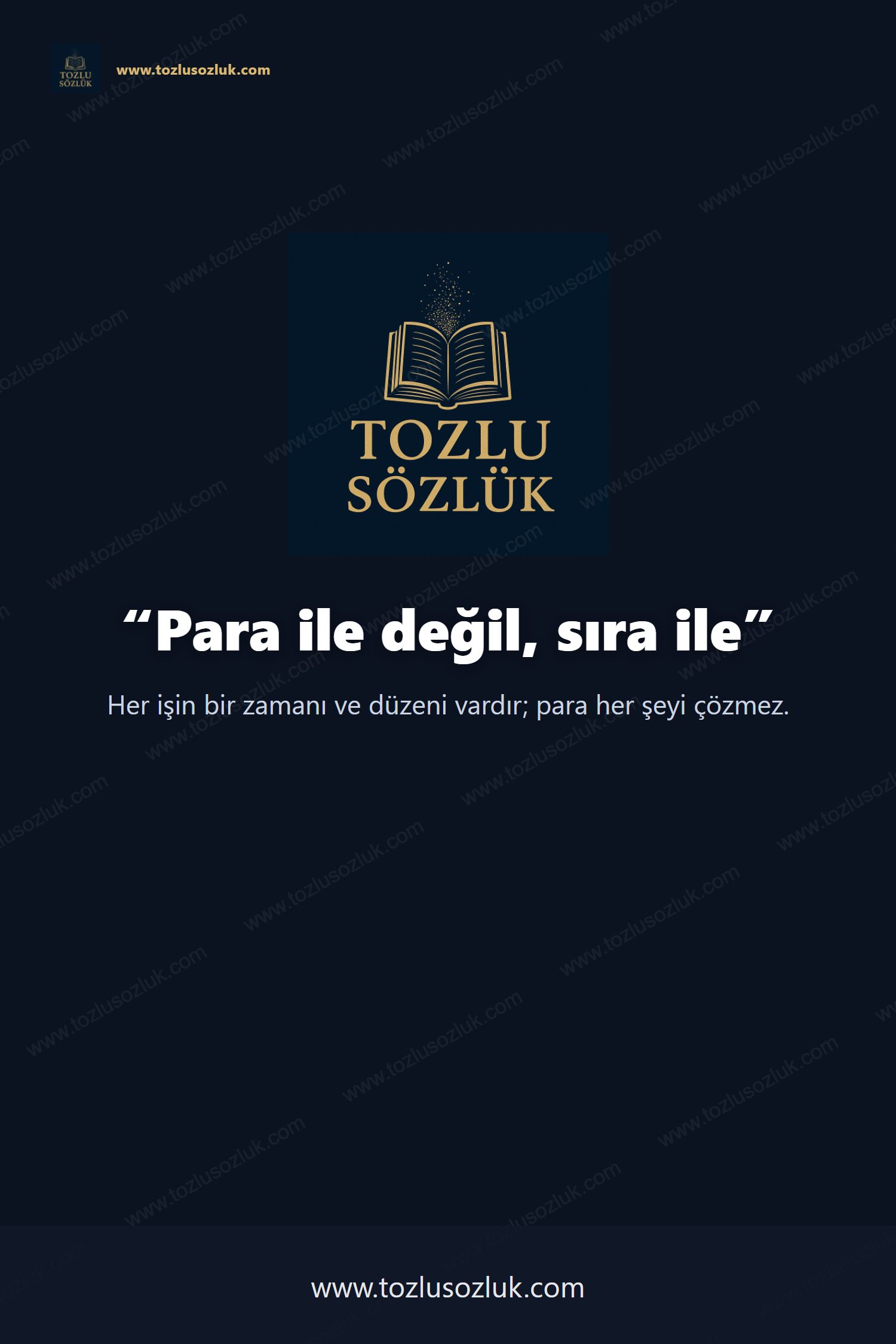 Para ile değil, sıra ile Pinterest görseli