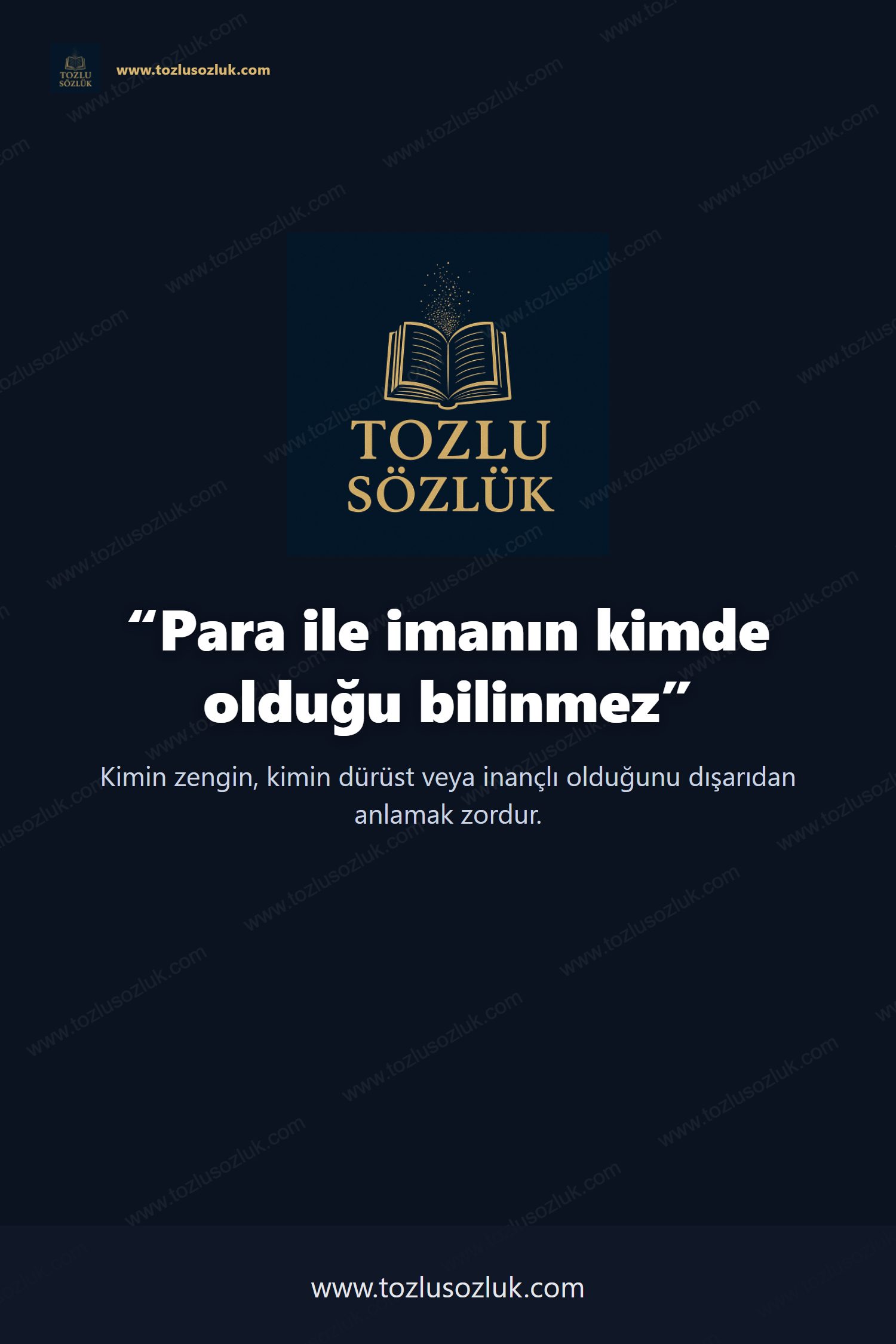 Para ile imanın kimde olduğu bilinmez Pinterest görseli