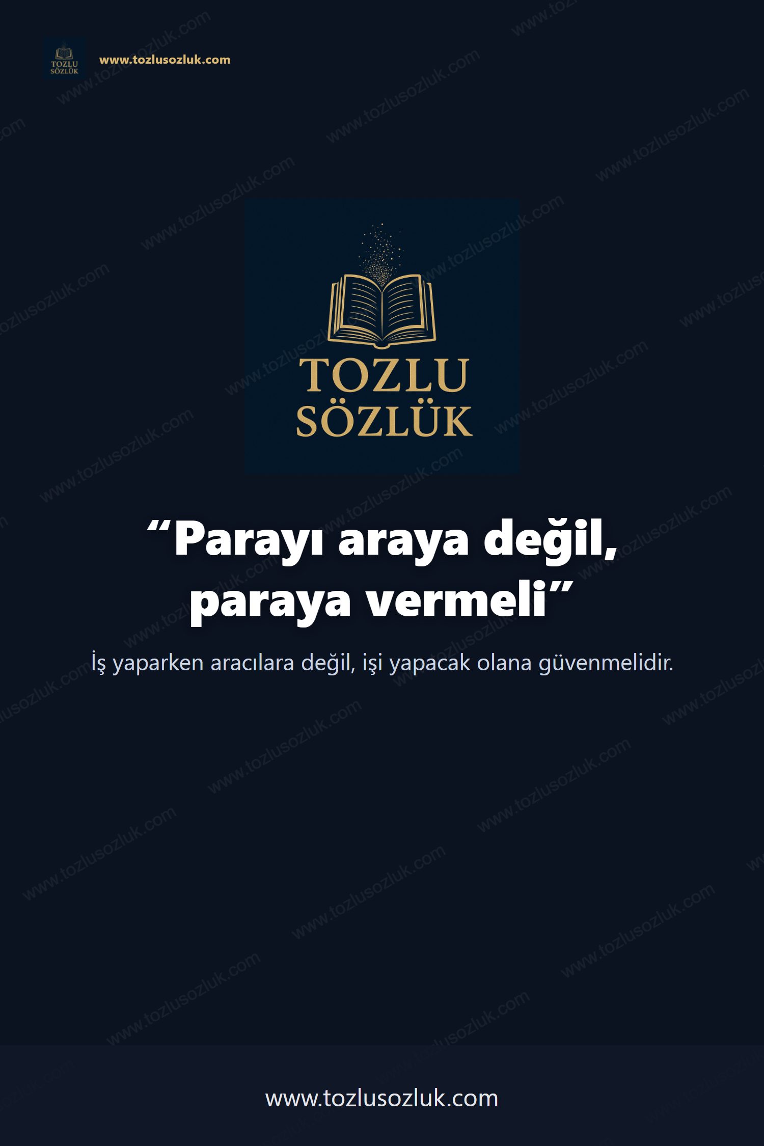 Parayı araya değil, paraya vermeli Pinterest görseli