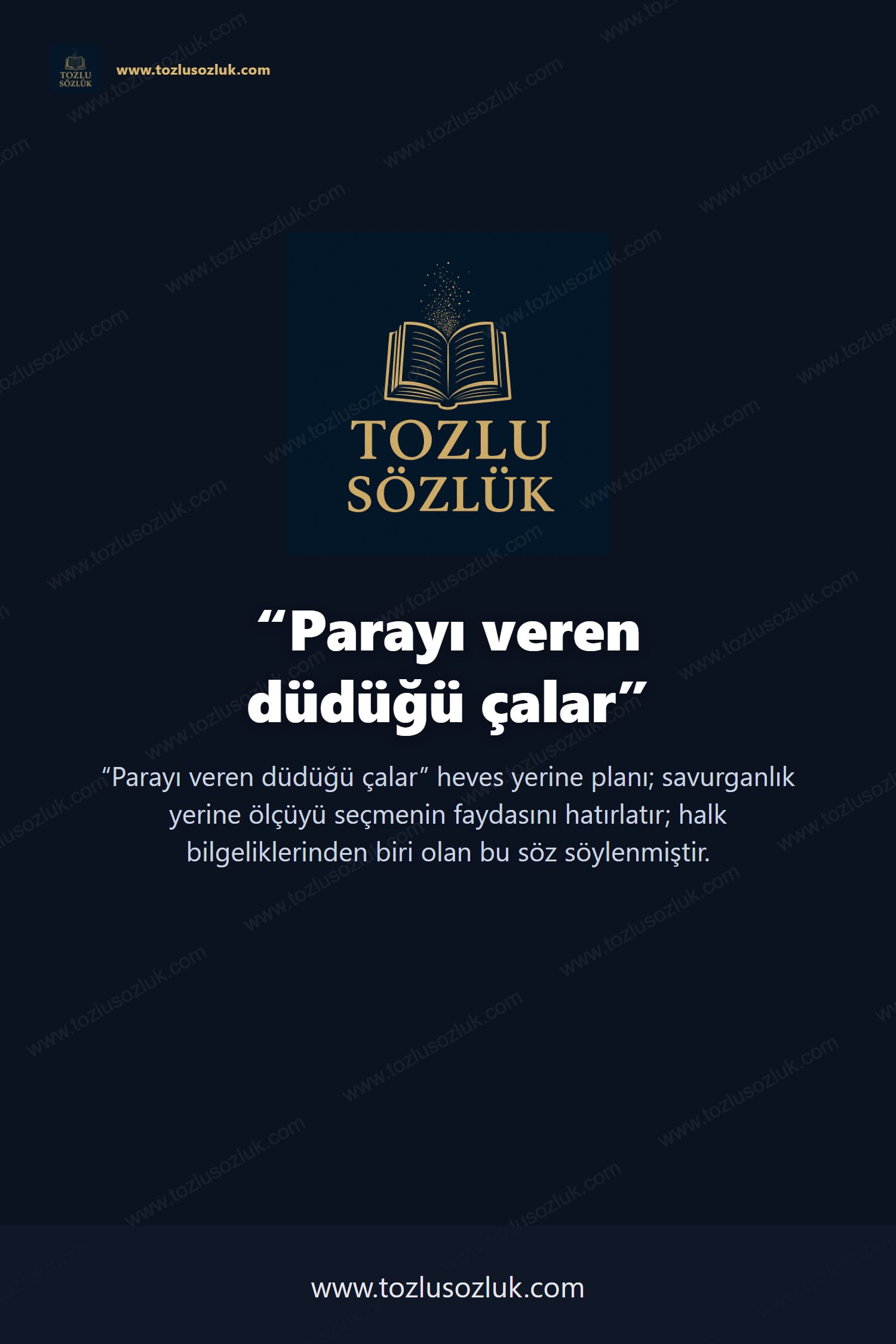 Parayı veren düdüğü çalar Pinterest görseli
