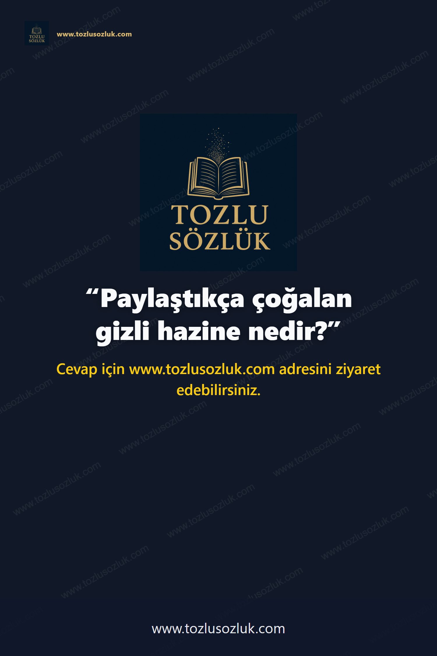 Paylaştıkça çoğalan gizli hazine nedir? Pinterest görseli