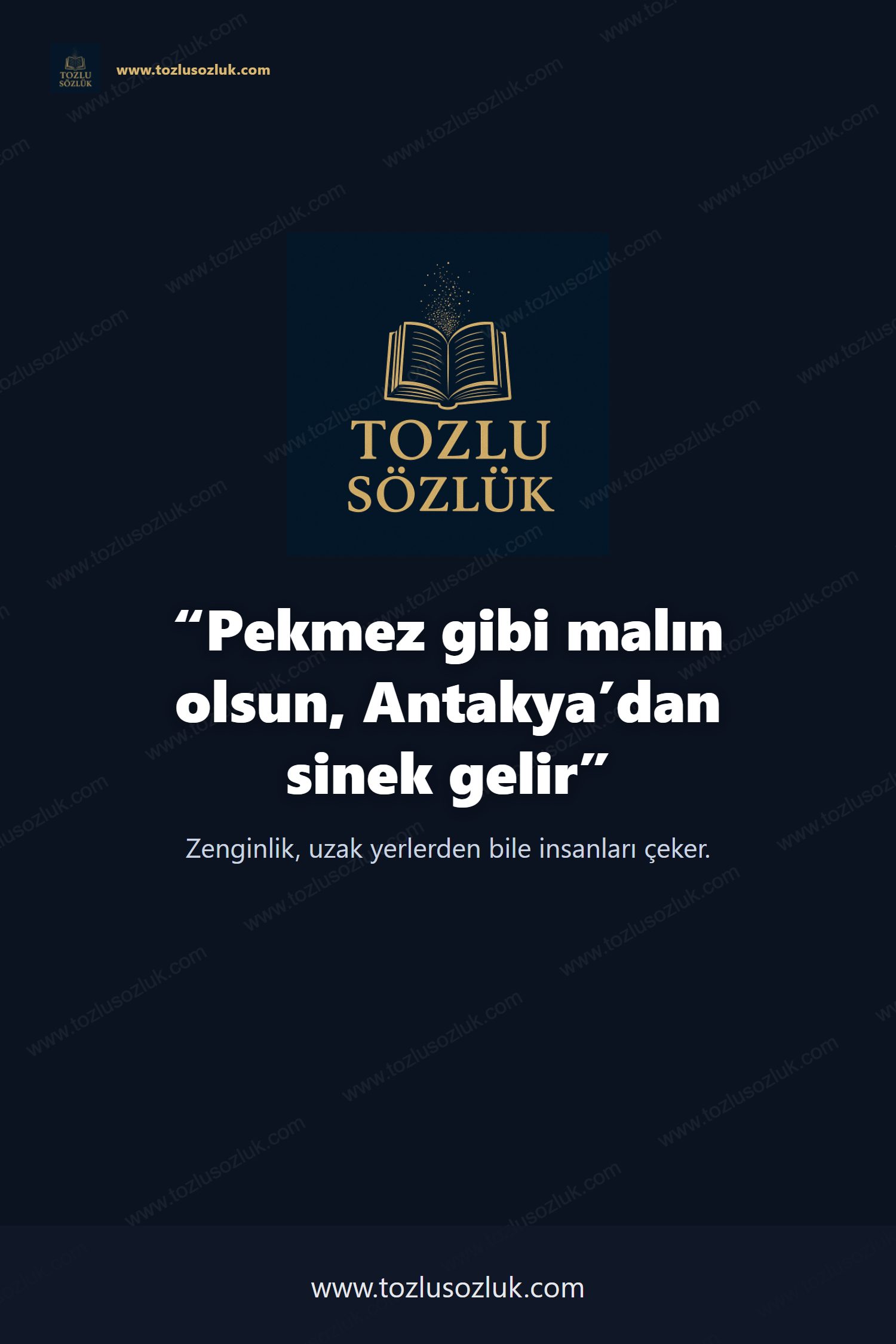 Pekmez gibi malın olsun, Antakya’dan sinek gelir Pinterest görseli