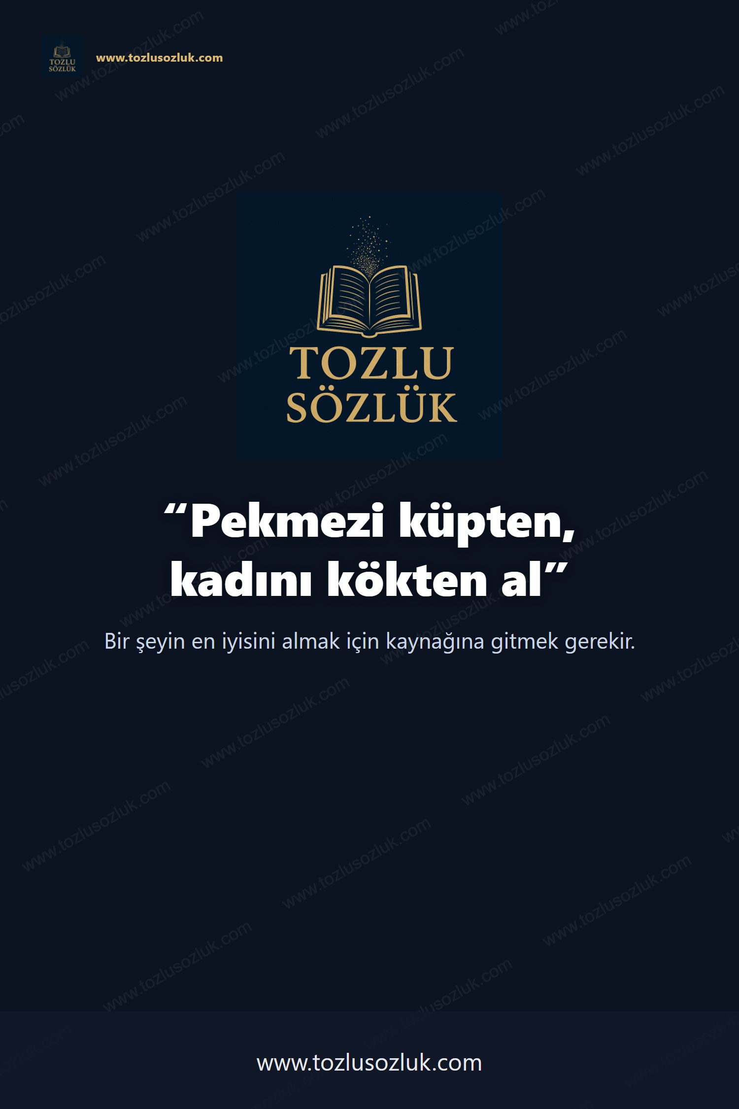 Pekmezi küpten, kadını kökten al Pinterest görseli