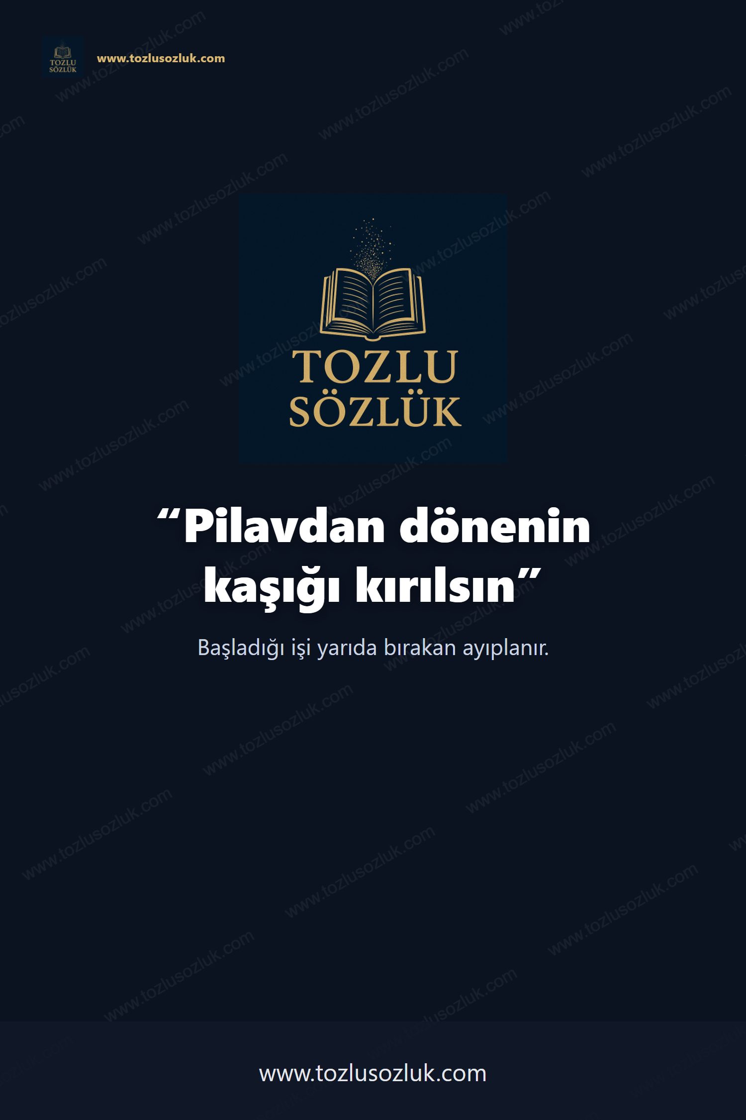 Pilavdan dönenin kaşığı kırılsın Pinterest görseli