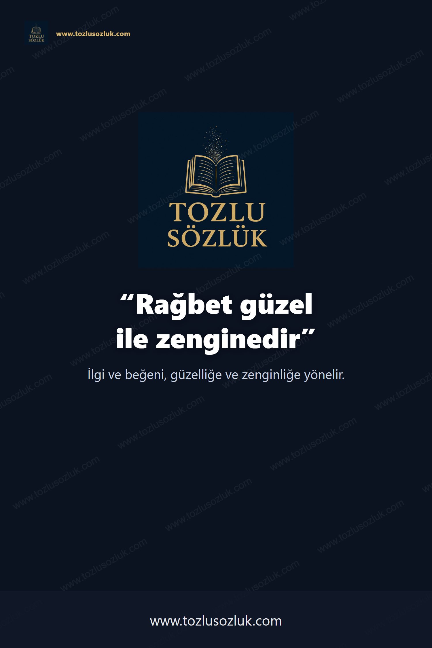 Rağbet güzel ile zenginedir Pinterest görseli