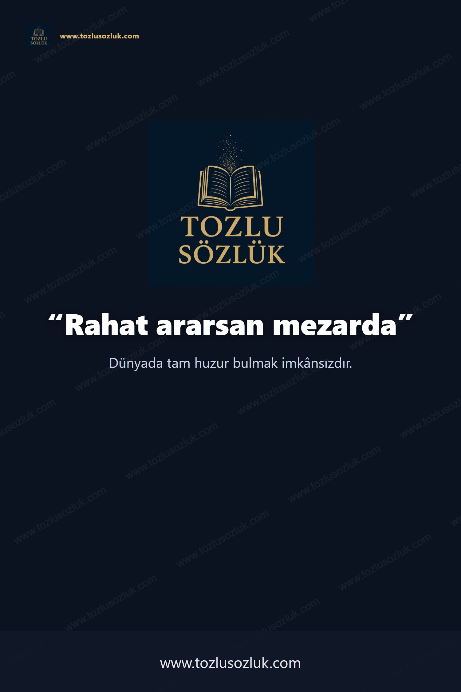 Rahat ararsan mezarda Pinterest görseli