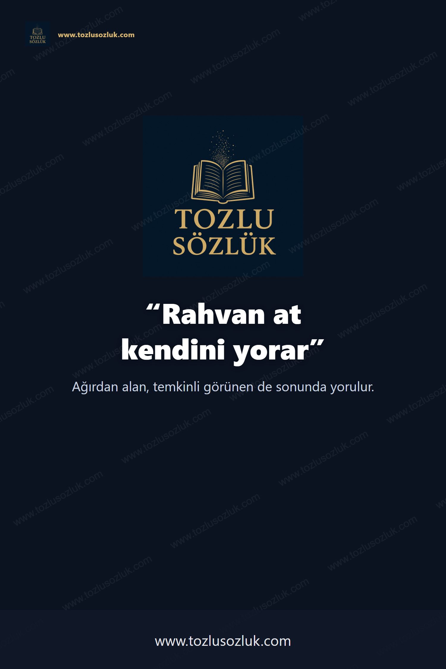 Rahvan at kendini yorar Pinterest görseli