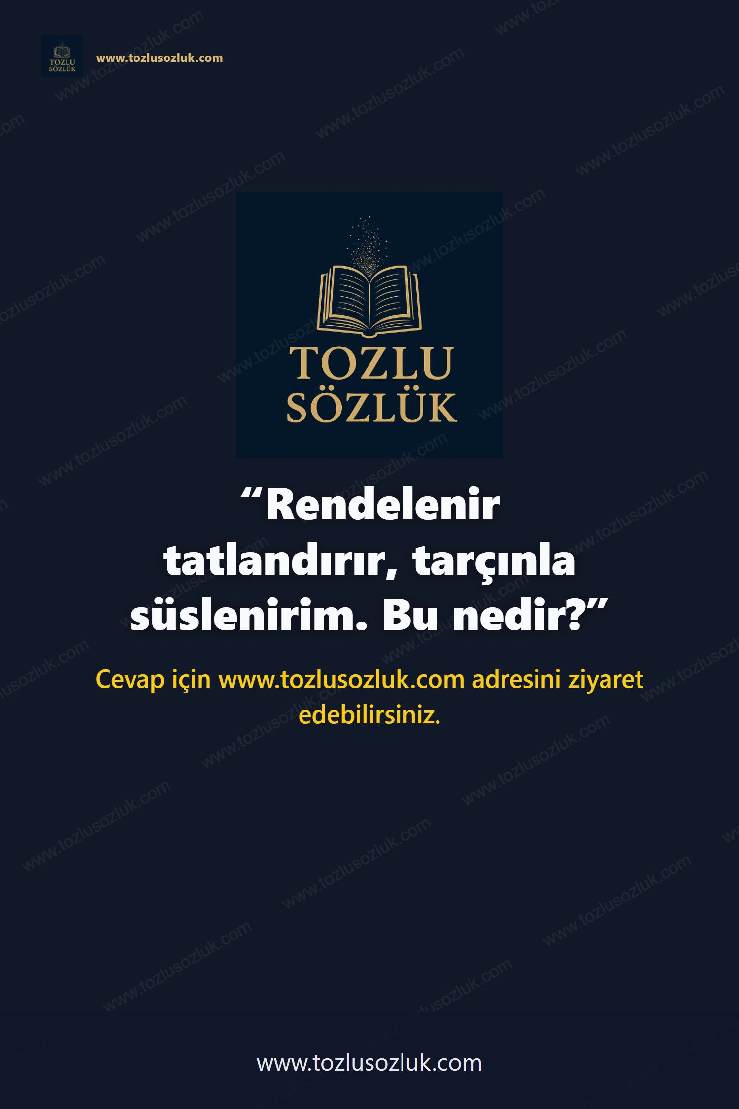 Rendelenir tatlandırır, tarçınla süslenirim. Bu nedir? Pinterest görseli