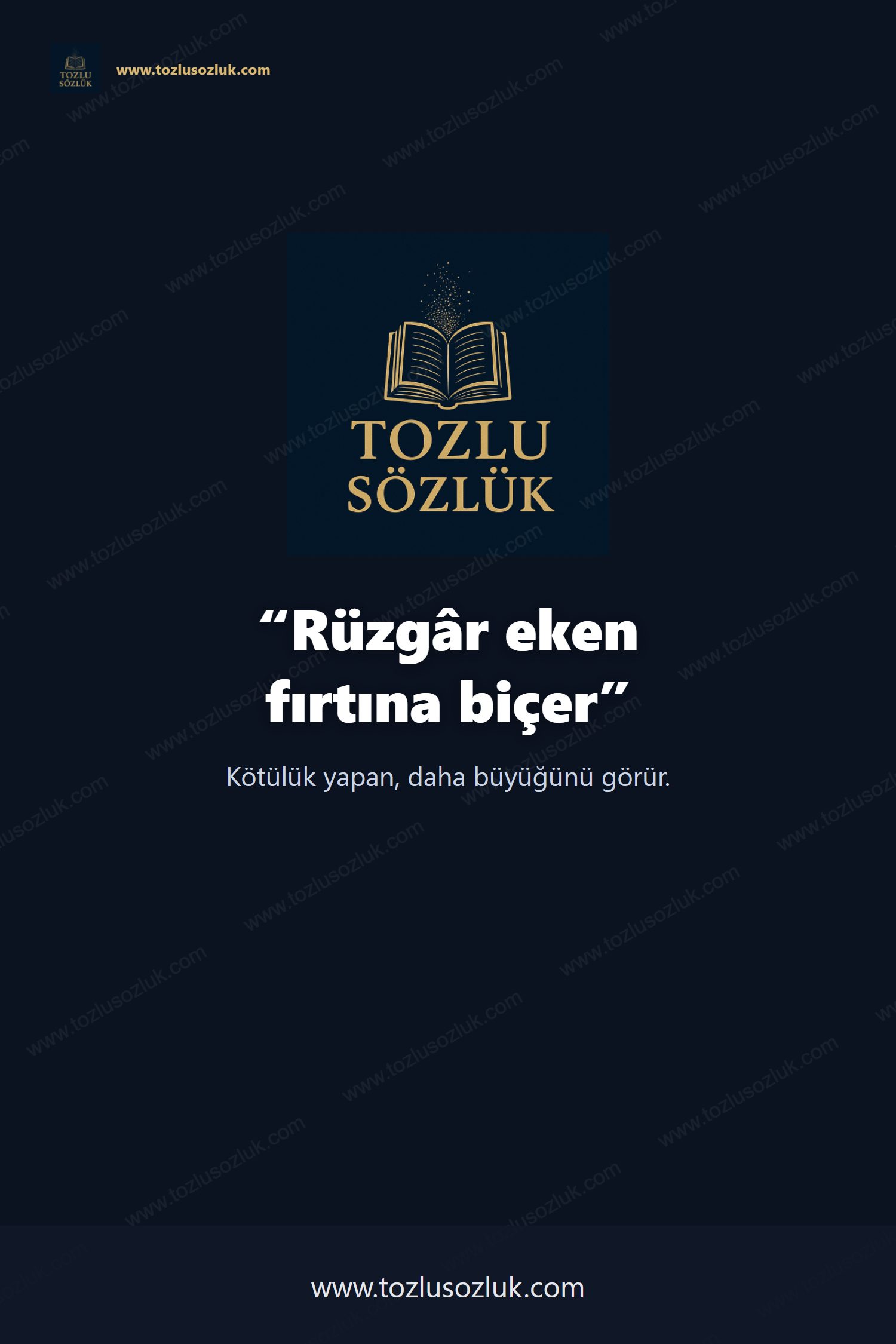 Rüzgâr eken fırtına biçer Pinterest görseli