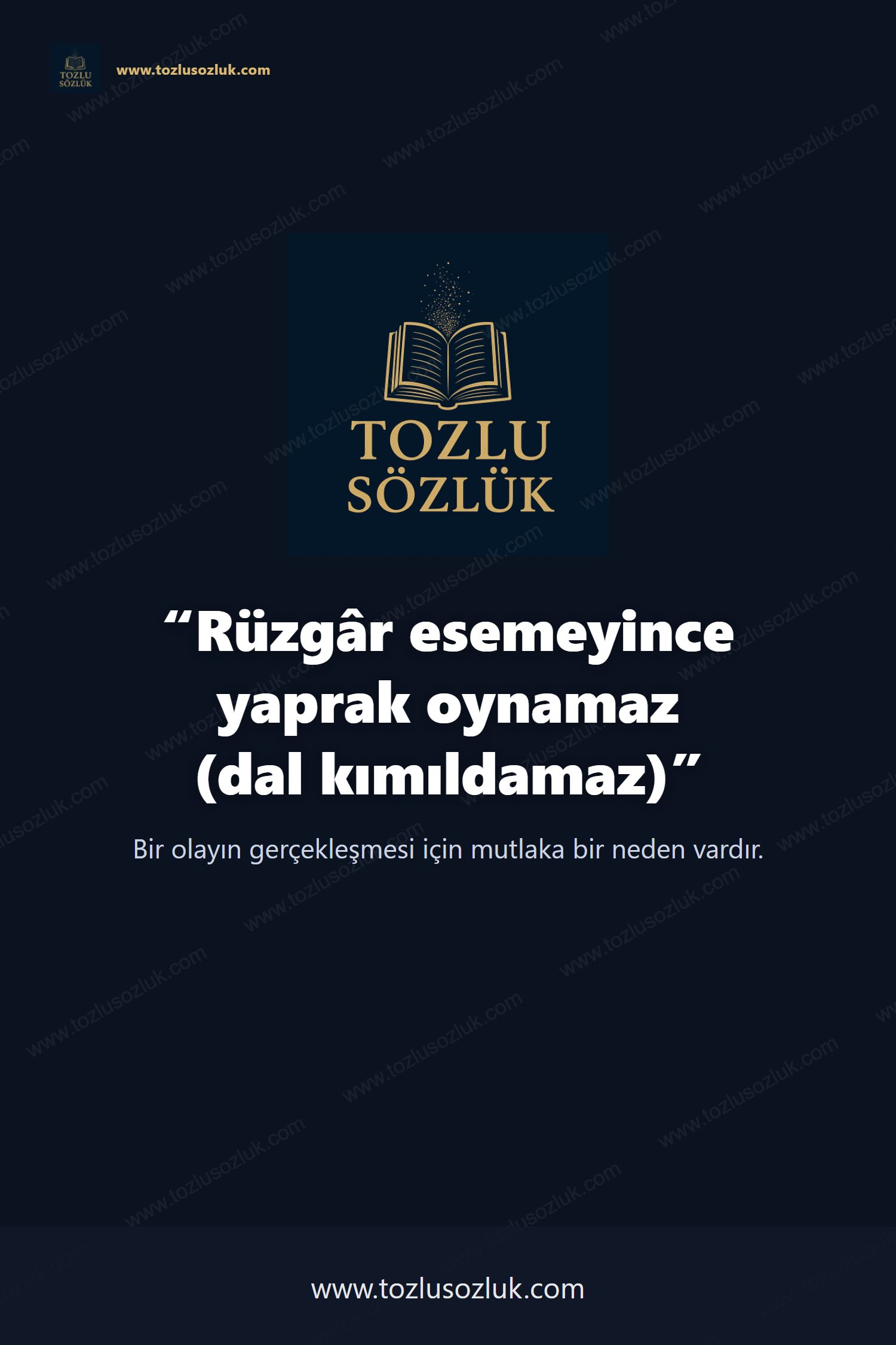 Rüzgâr esemeyince yaprak oynamaz (dal kımıldamaz) Pinterest görseli