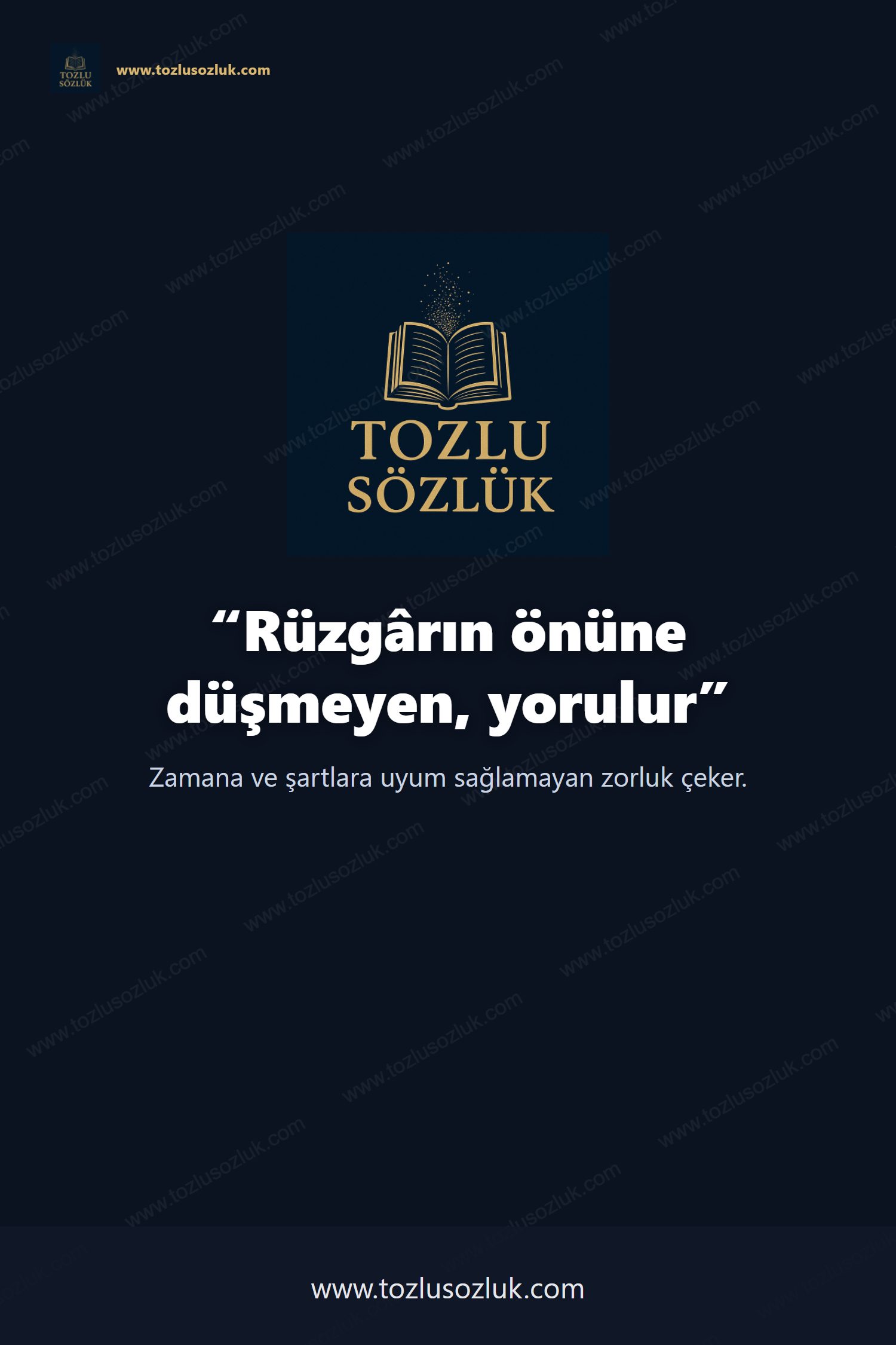 Rüzgârın önüne düşmeyen, yorulur Pinterest görseli