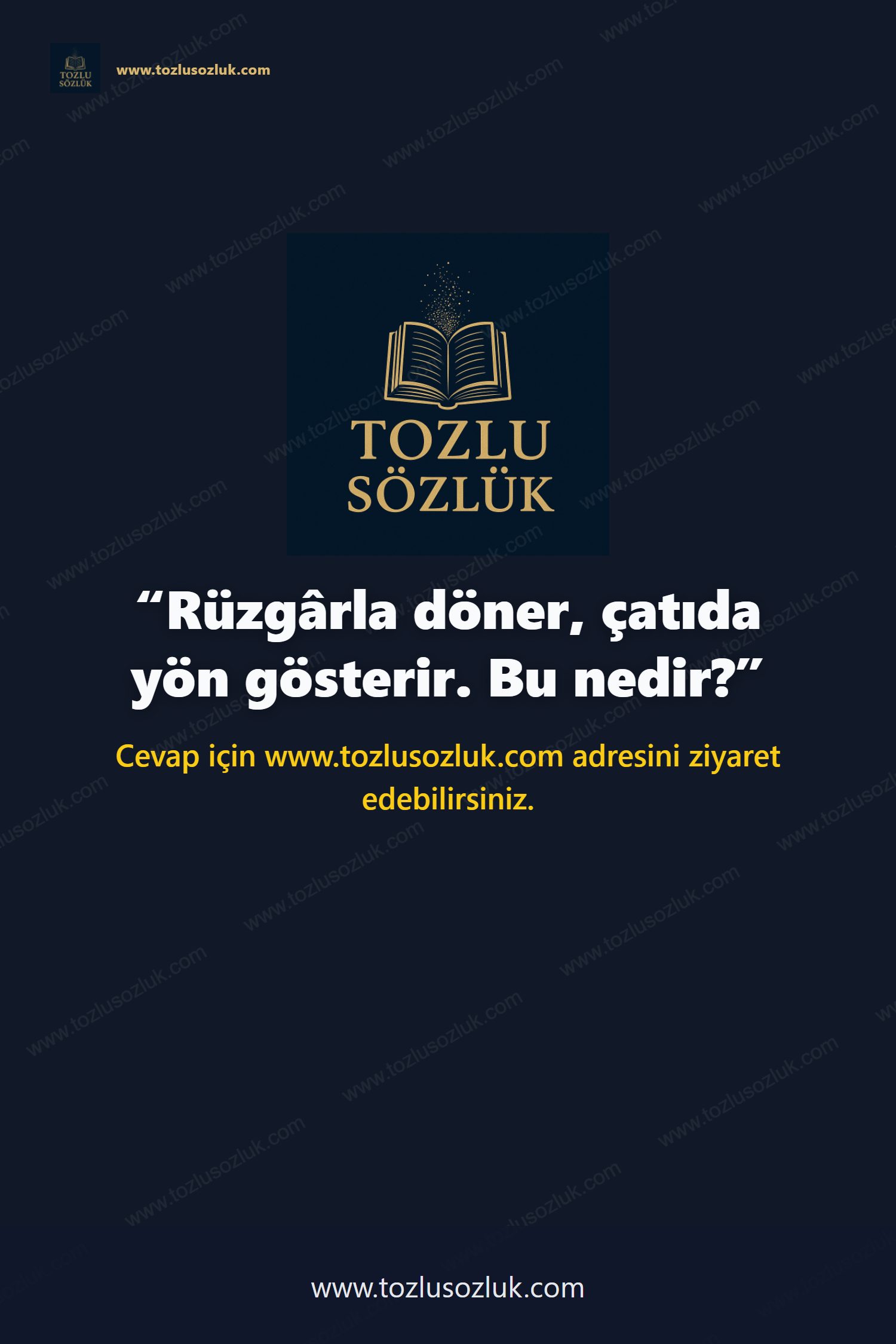 Rüzgârla döner, çatıda yön gösterir. Bu nedir? Pinterest görseli