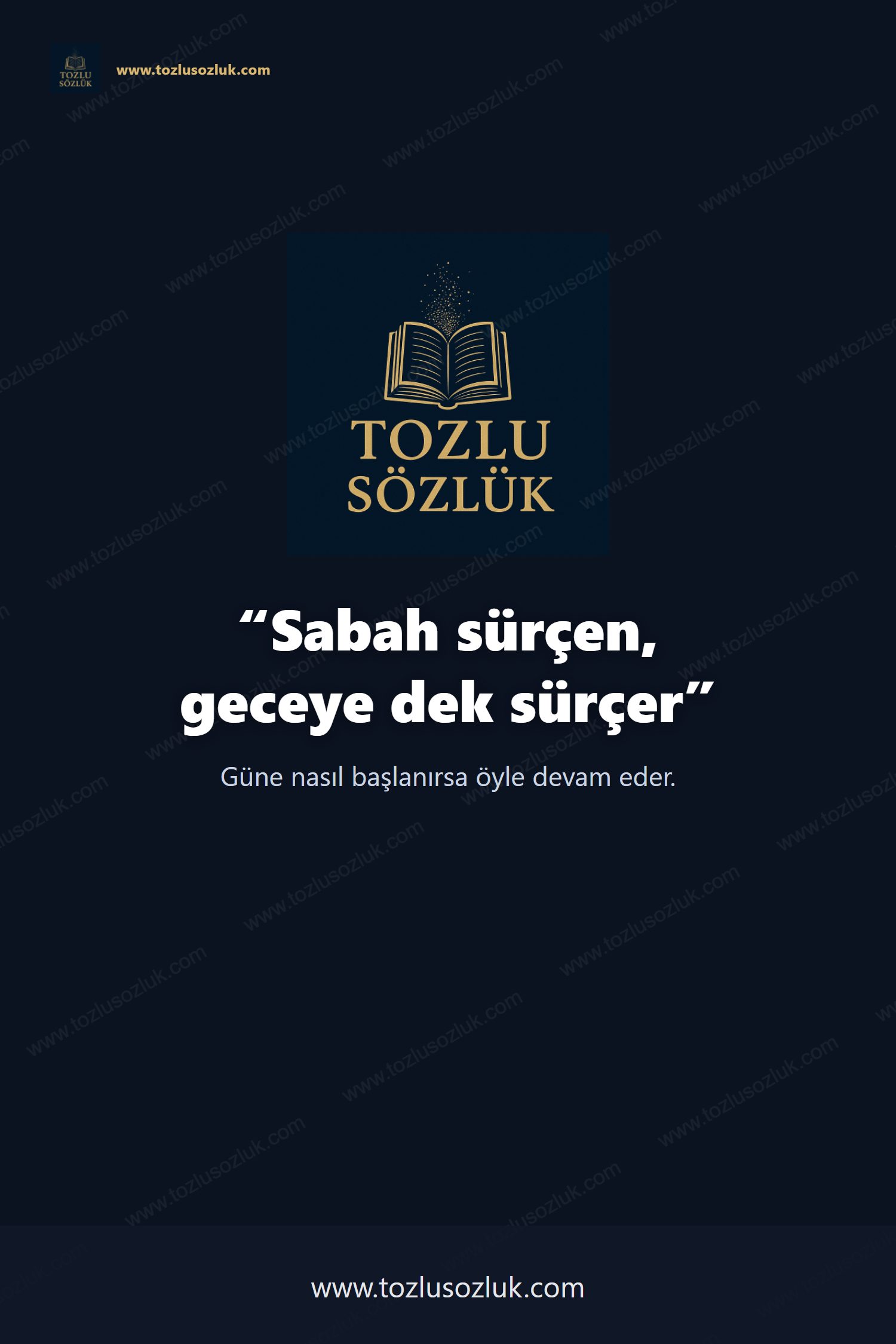 Sabah sürçen, geceye dek sürçer Pinterest görseli