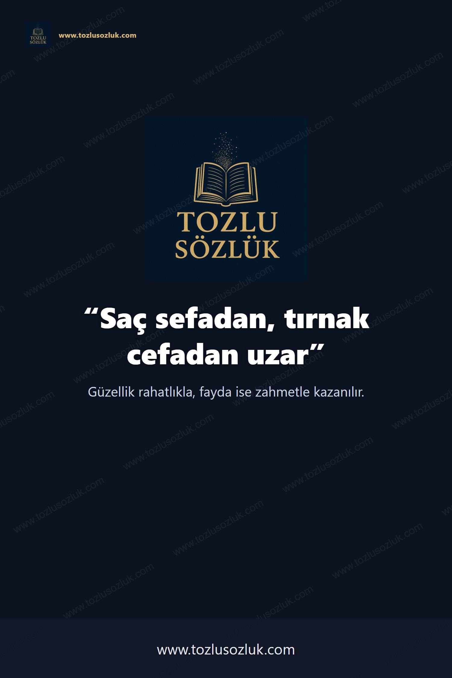 Saç sefadan, tırnak cefadan uzar Pinterest görseli