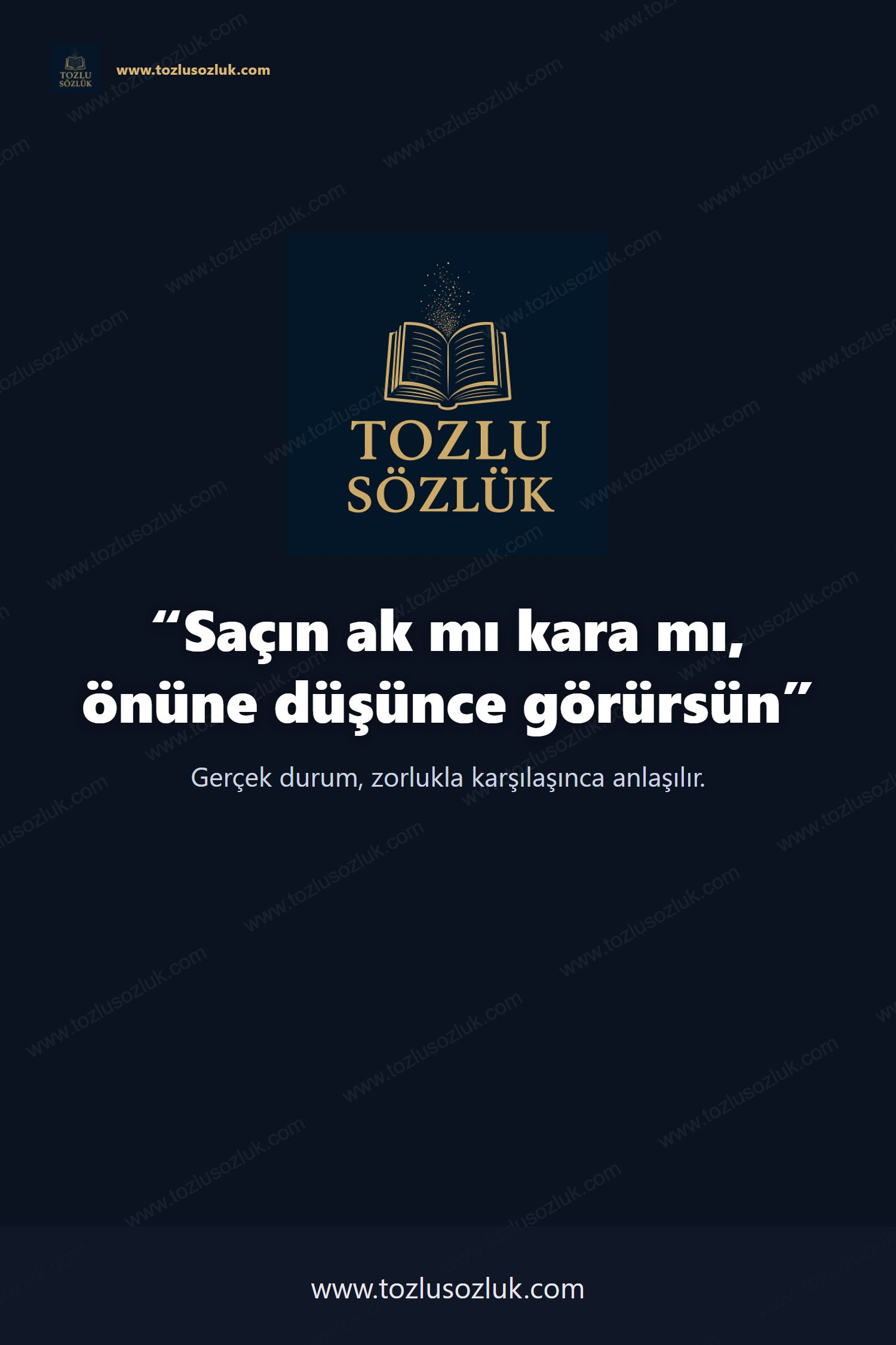 Saçın ak mı kara mı, önüne düşünce görürsün Pinterest görseli