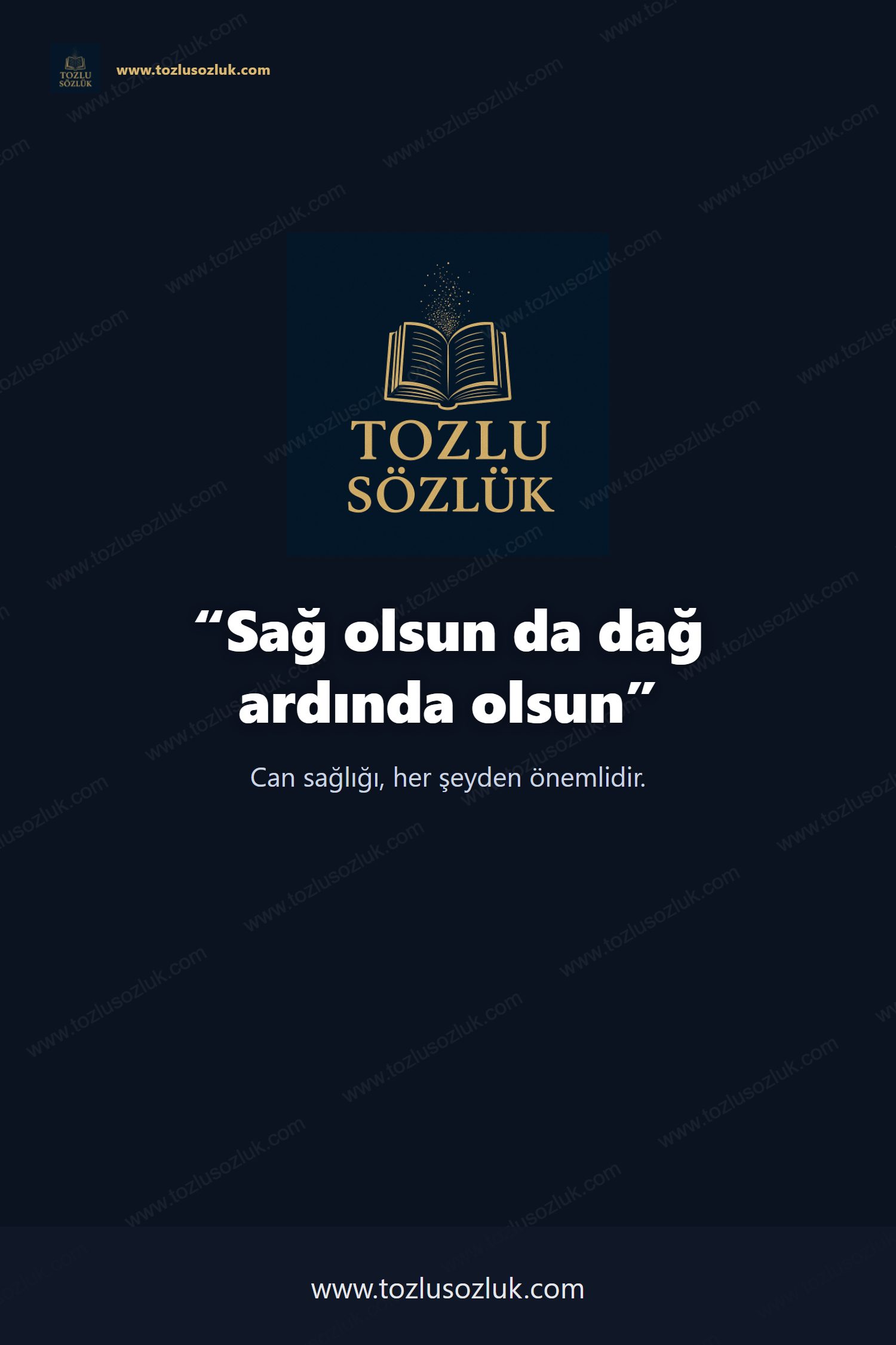 Sağ olsun da dağ ardında olsun Pinterest görseli