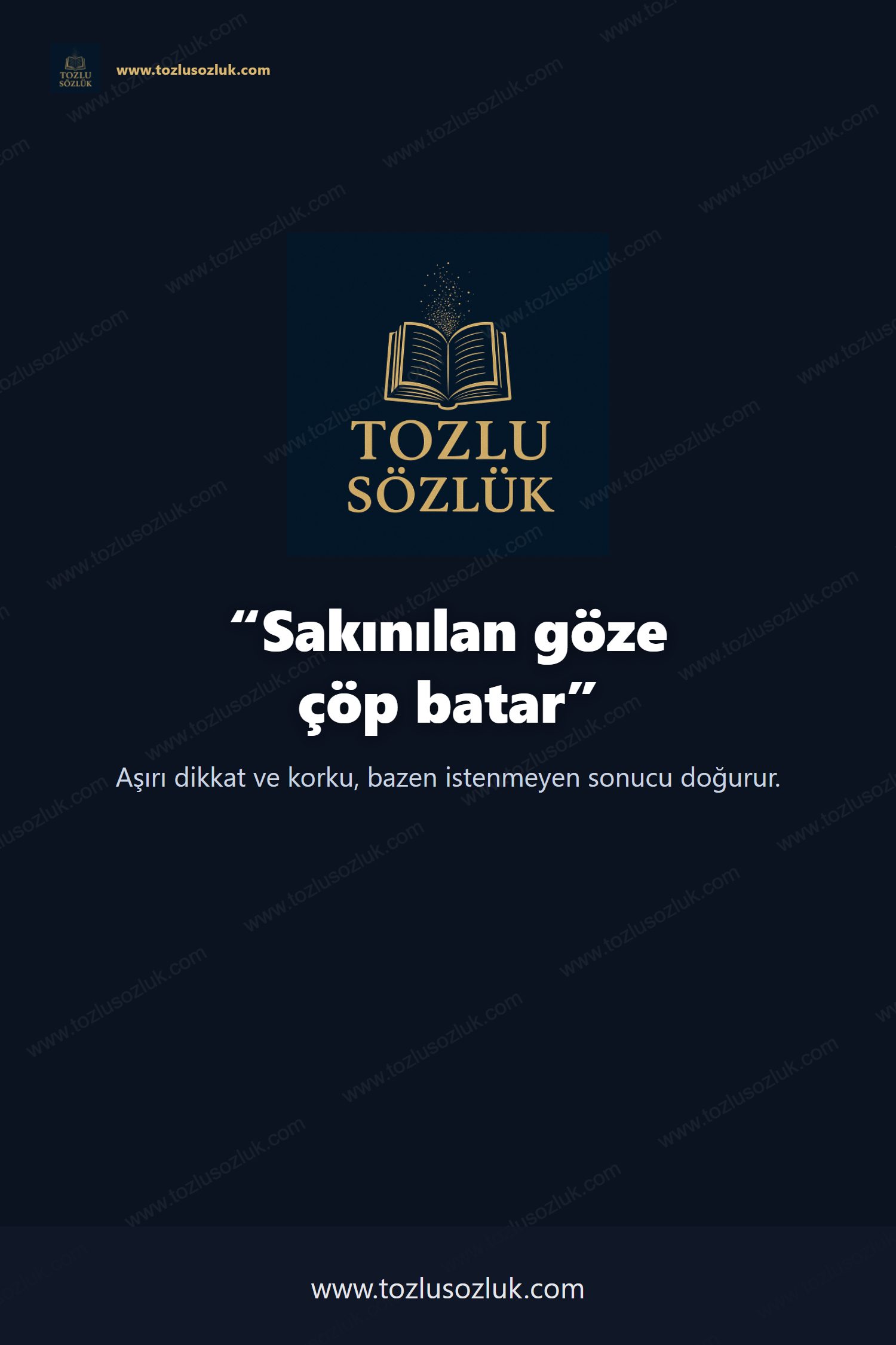 Sakınılan göze çöp batar Pinterest görseli