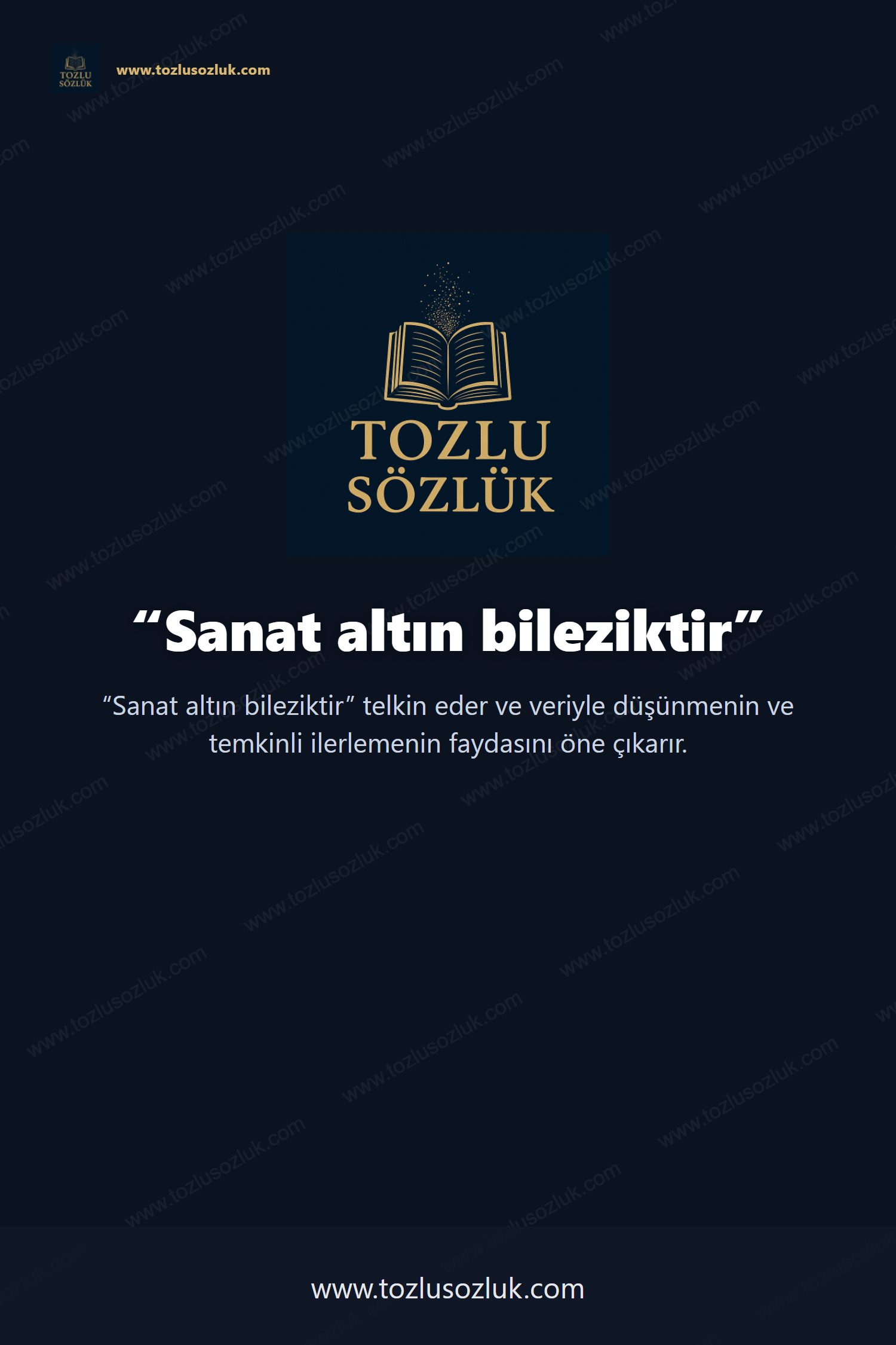 Sanat altın bileziktir Pinterest görseli