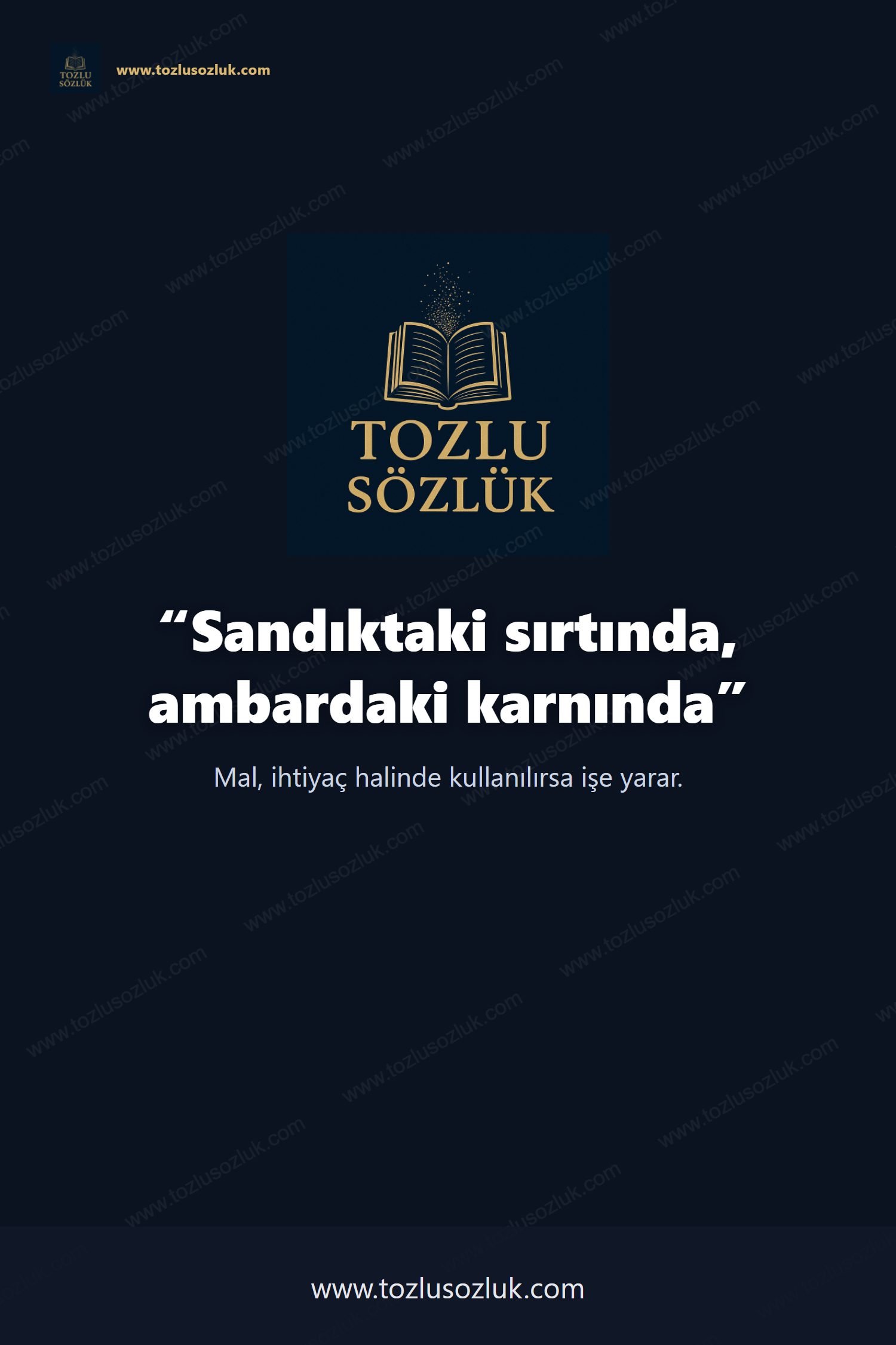 Sandıktaki sırtında, ambardaki karnında Pinterest görseli