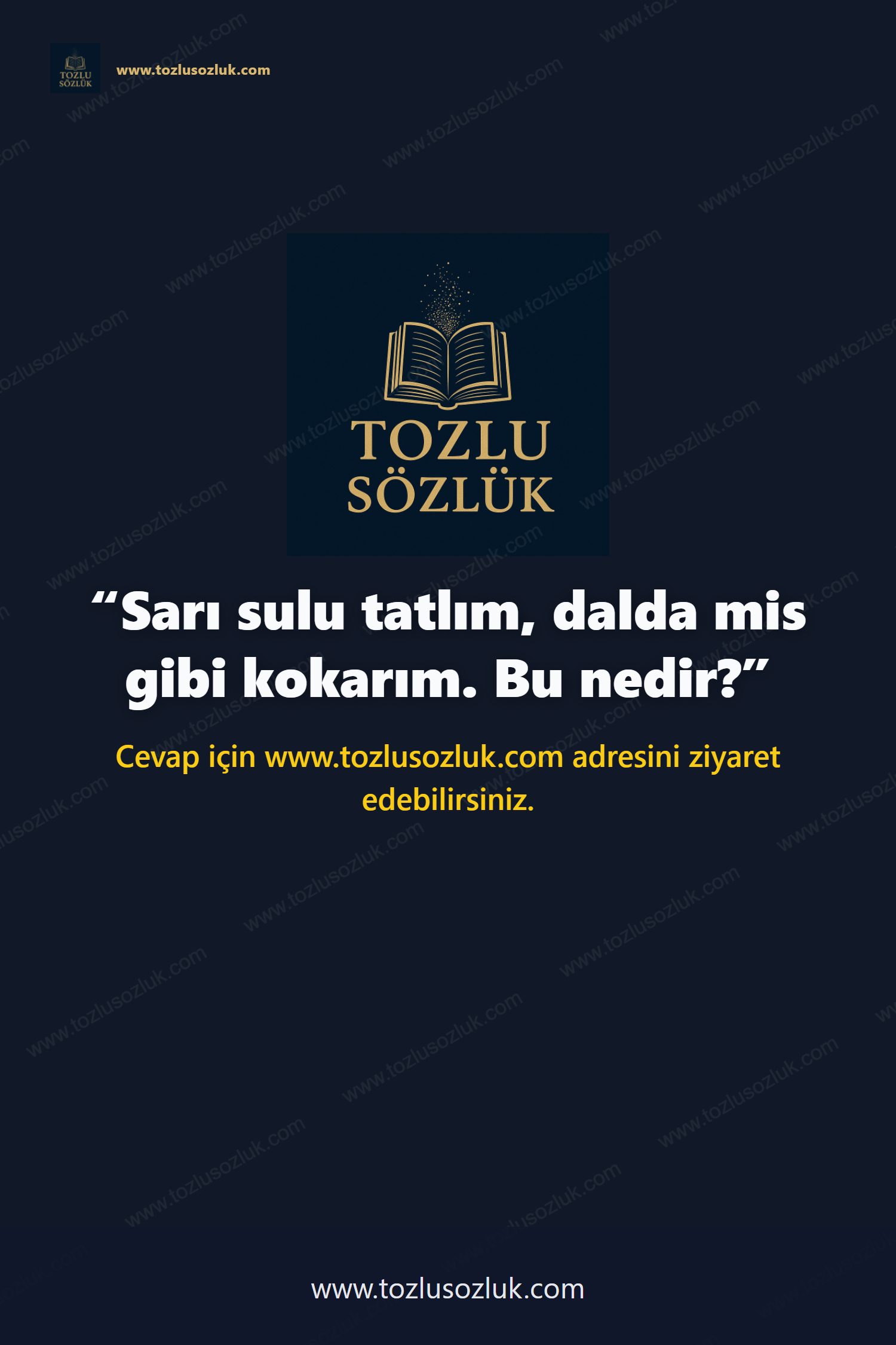 Sarı sulu tatlım, dalda mis gibi kokarım. Bu nedir? Pinterest görseli