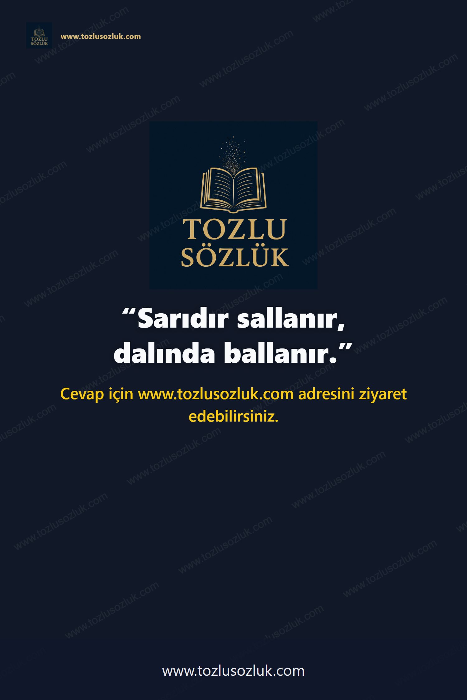 Sarıdır sallanır, dalında ballanır. Pinterest görseli