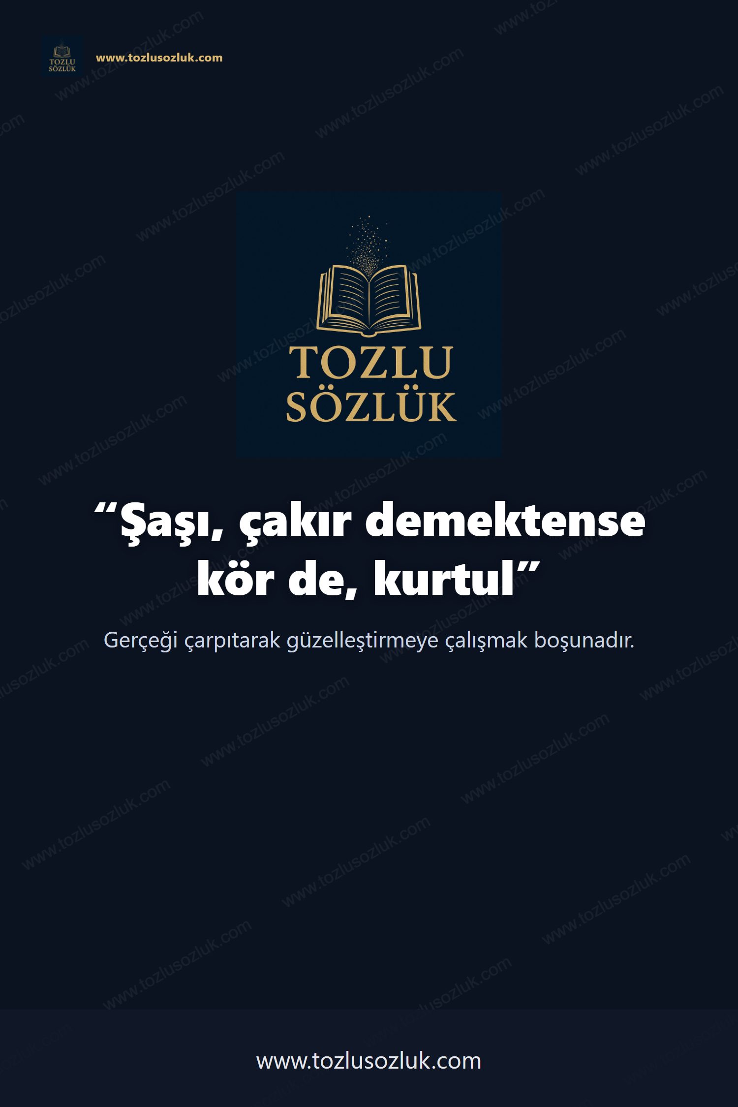 Şaşı, çakır demektense kör de, kurtul Pinterest görseli