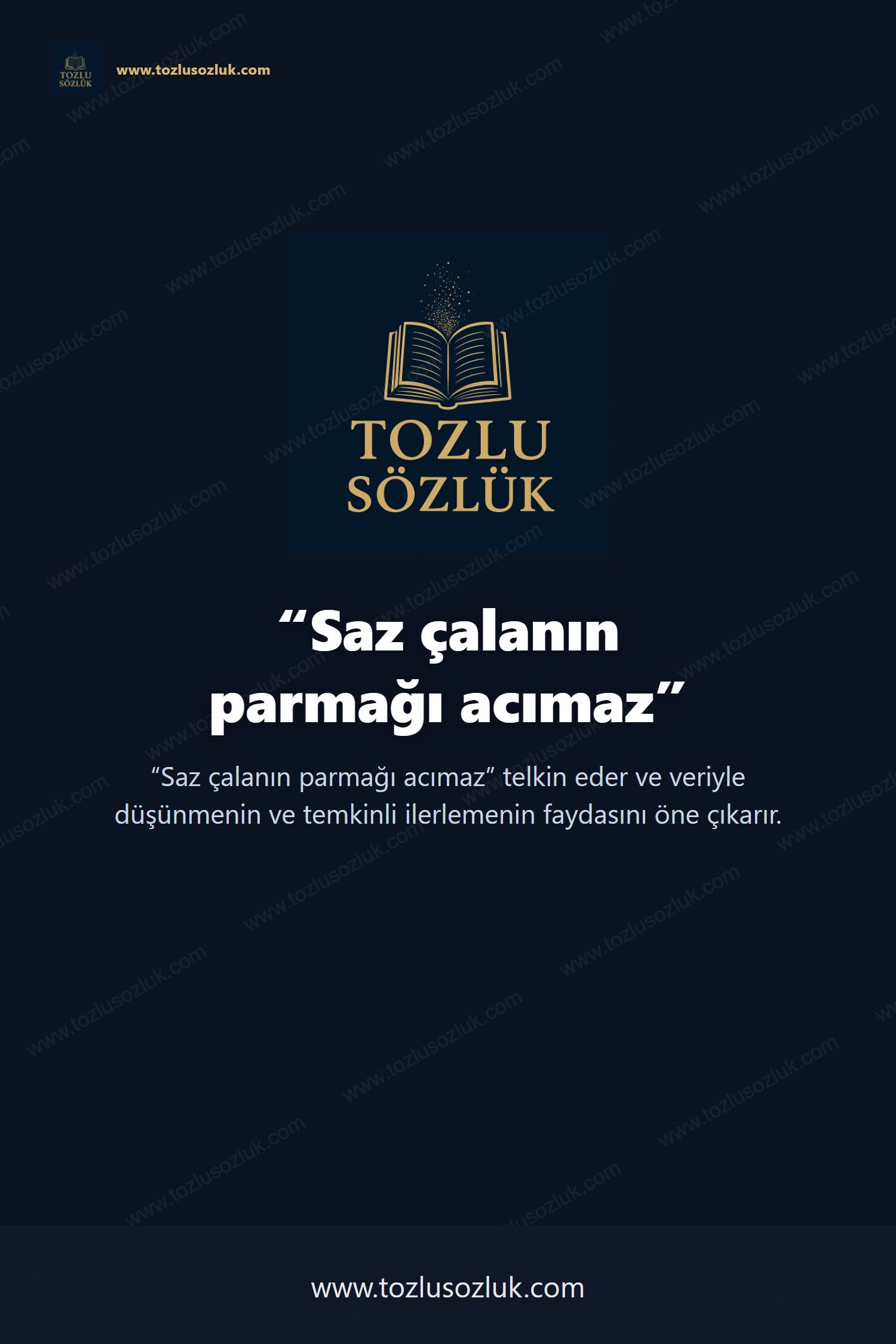 Saz çalanın parmağı acımaz Pinterest görseli