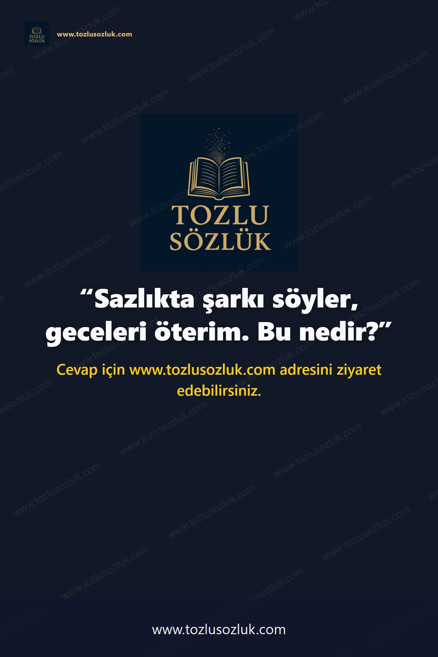 Sazlıkta şarkı söyler, geceleri öterim. Bu nedir? Pinterest görseli