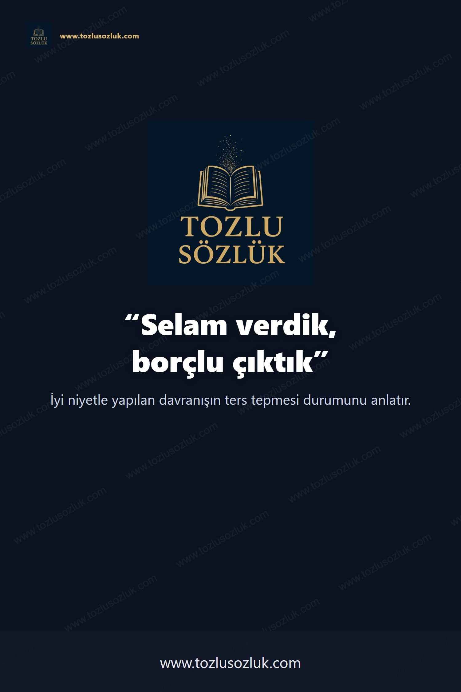 Selam verdik, borçlu çıktık Pinterest görseli