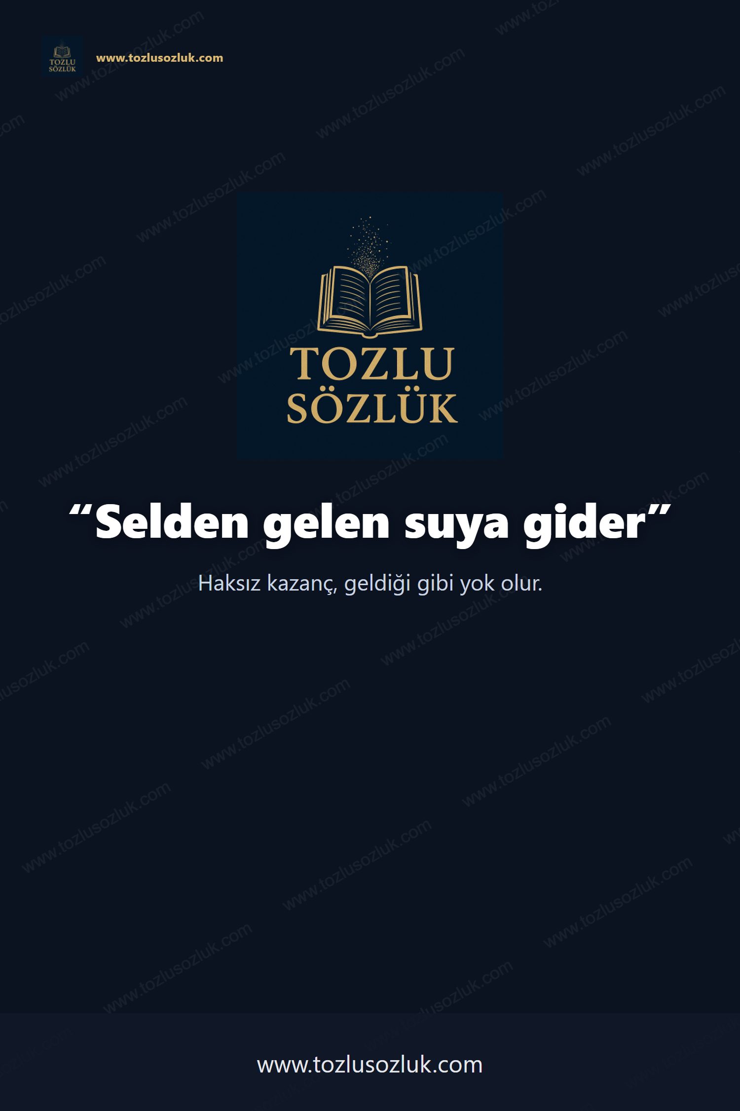 Selden gelen suya gider Pinterest görseli