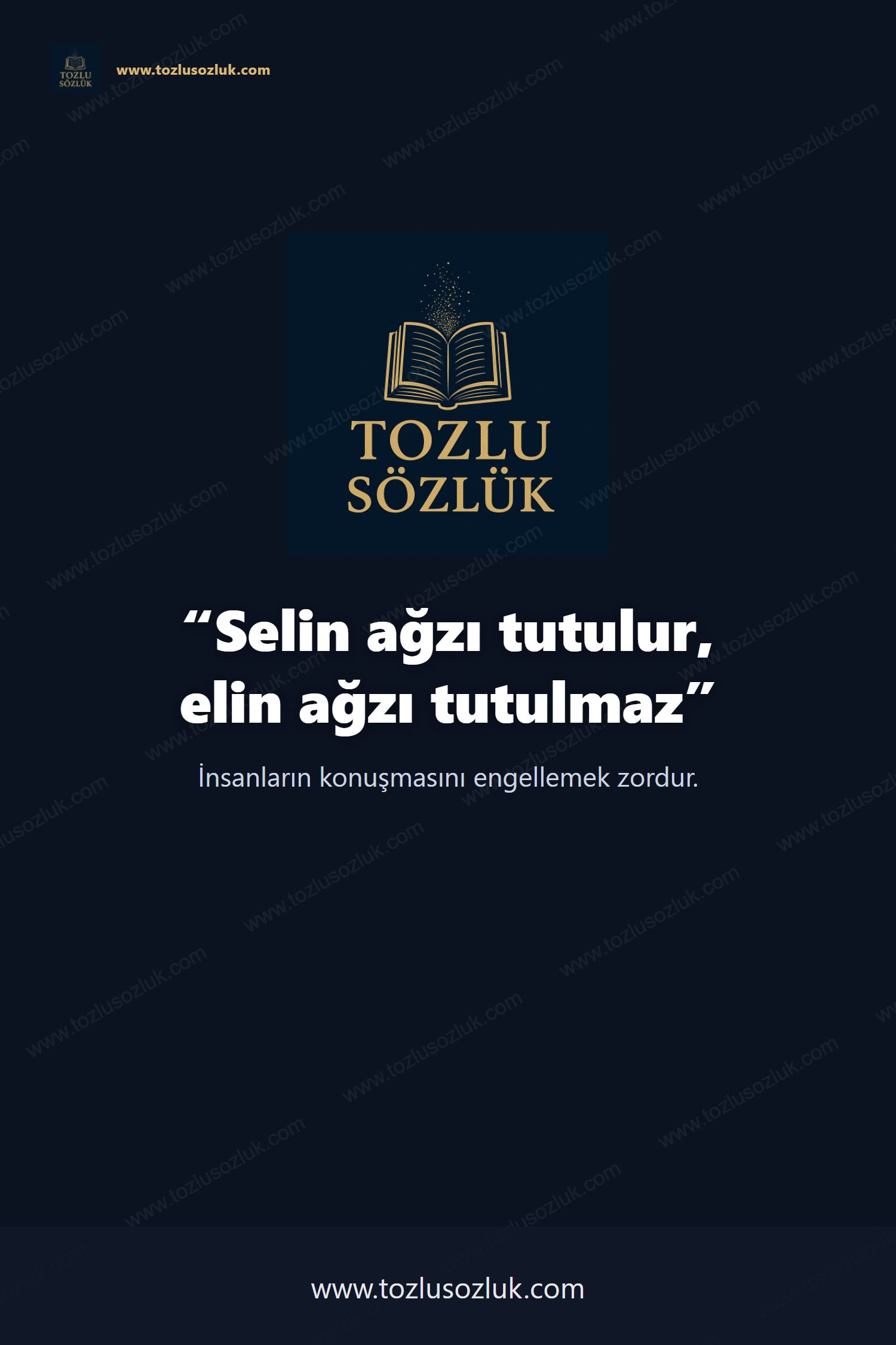 Selin ağzı tutulur, elin ağzı tutulmaz Pinterest görseli