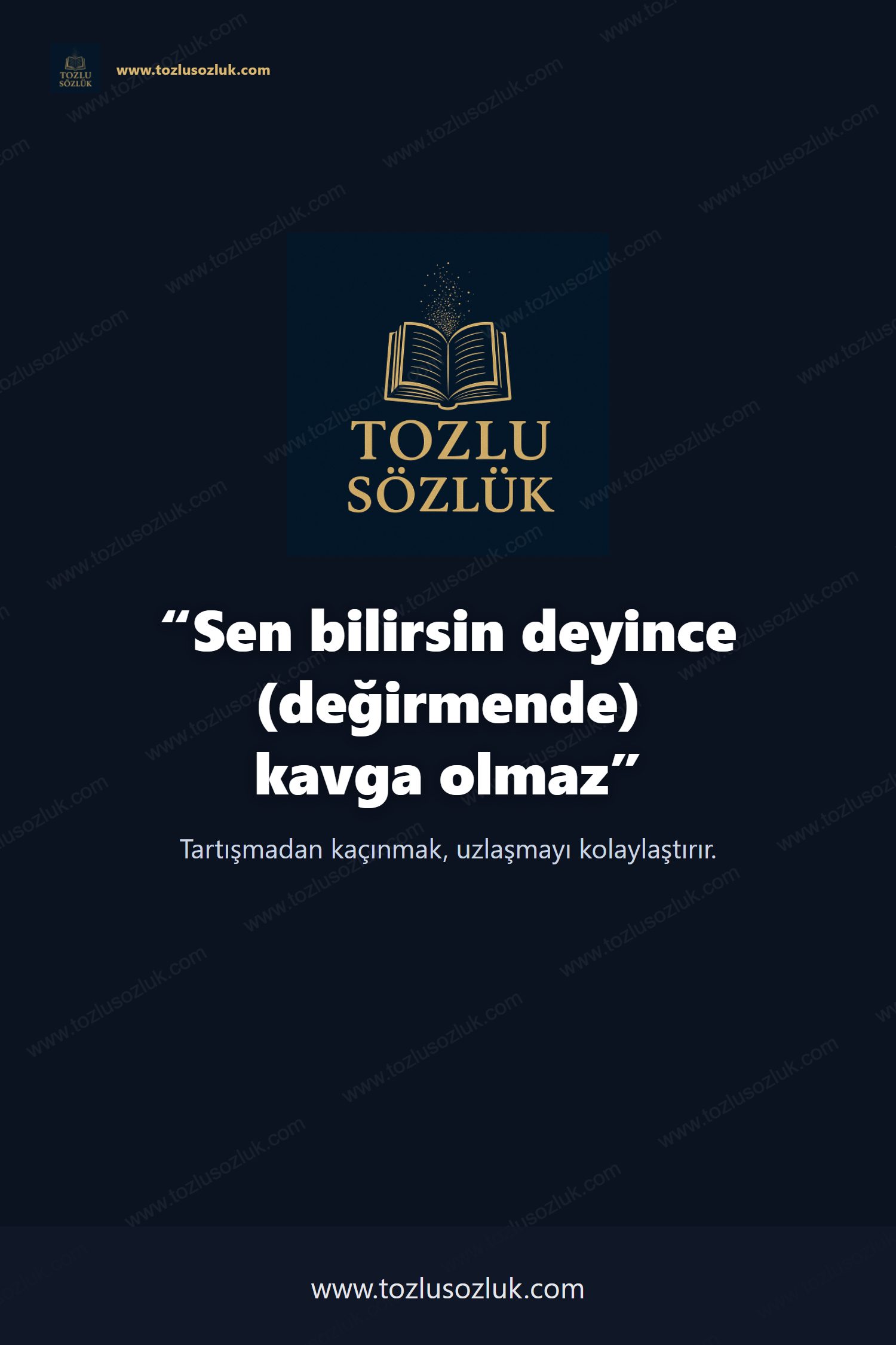 Sen bilirsin deyince (değirmende) kavga olmaz Pinterest görseli