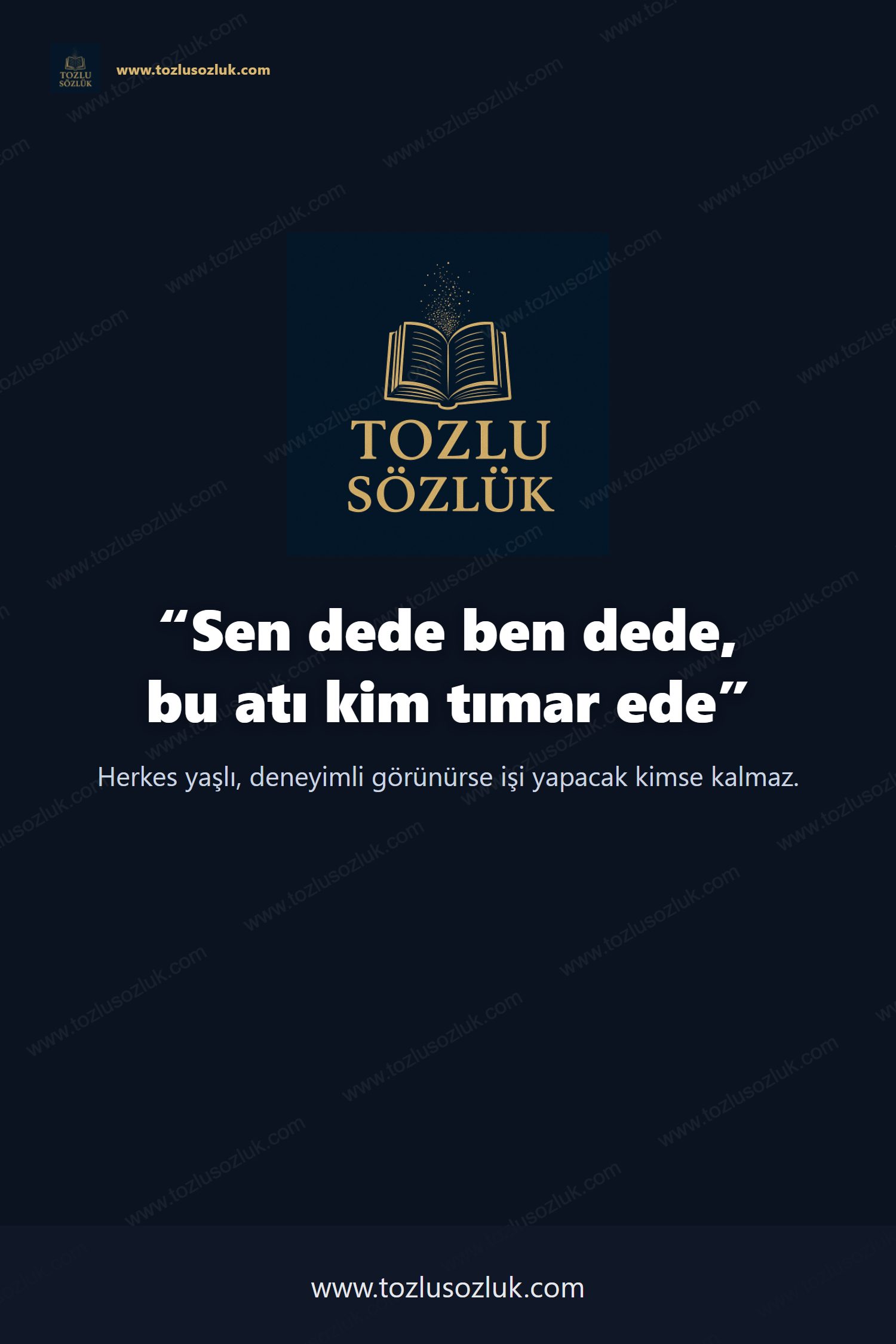 Sen dede ben dede, bu atı kim tımar ede Pinterest görseli