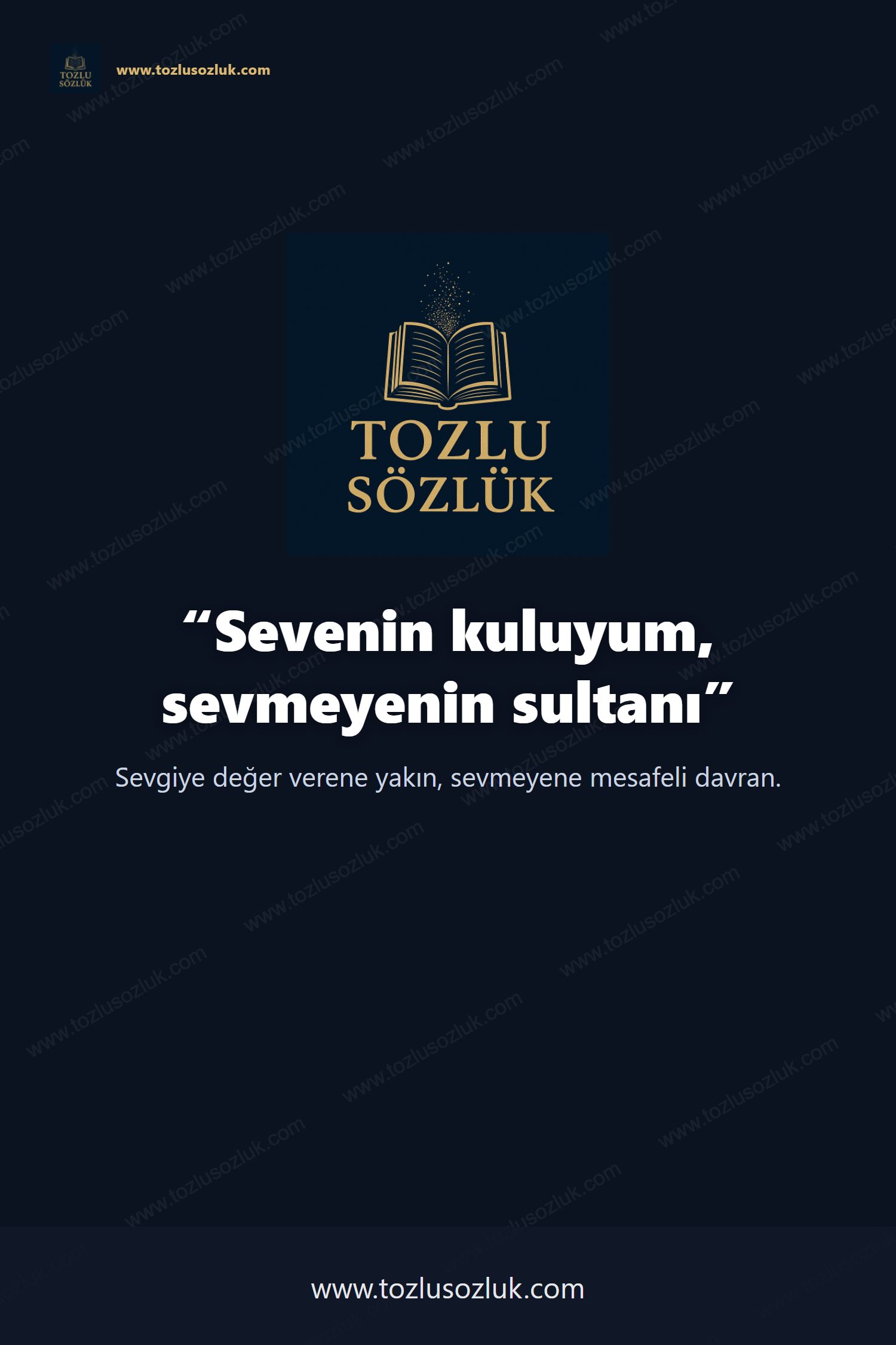 Sevenin kuluyum, sevmeyenin sultanı Pinterest görseli