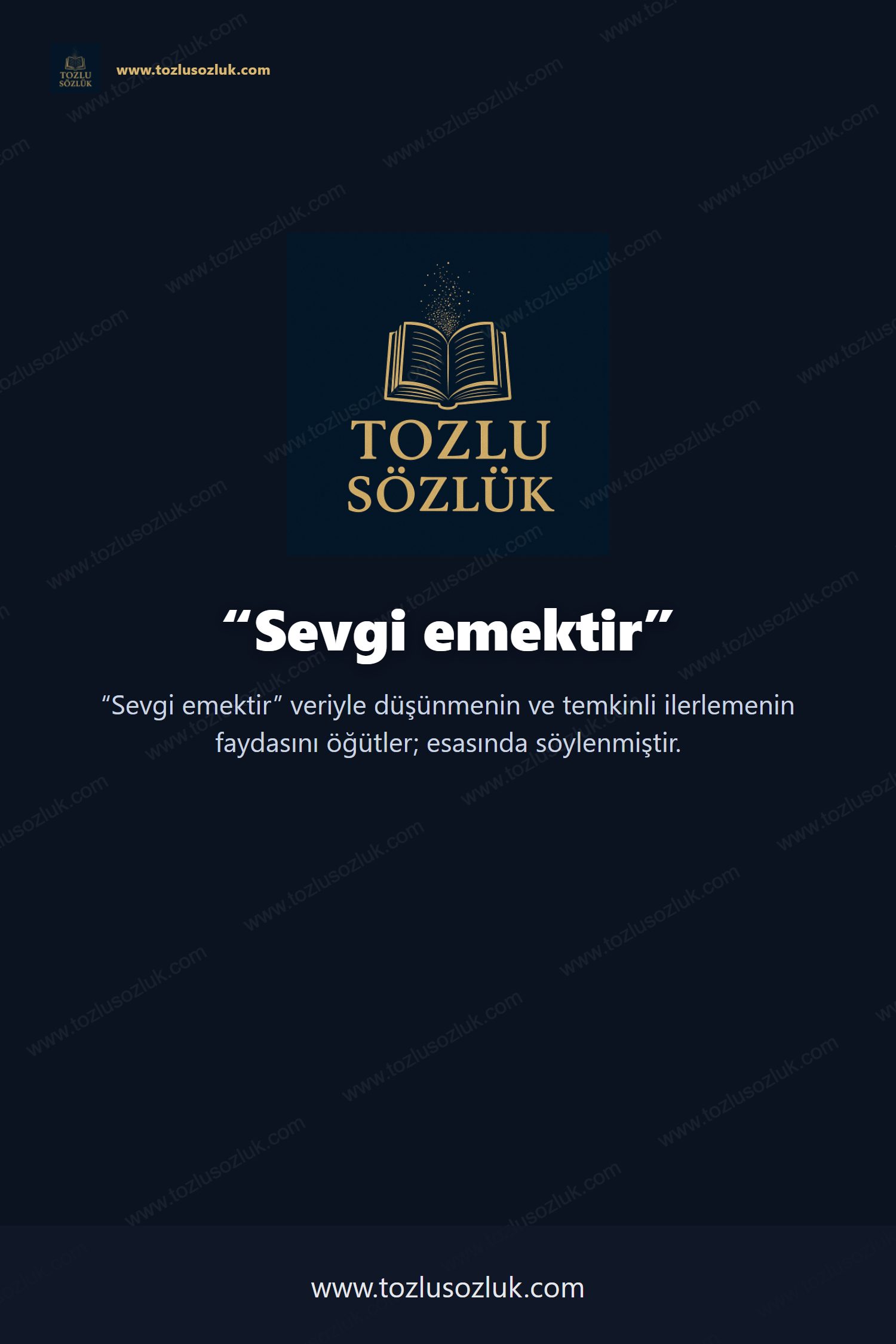 Sevgi emektir Pinterest görseli