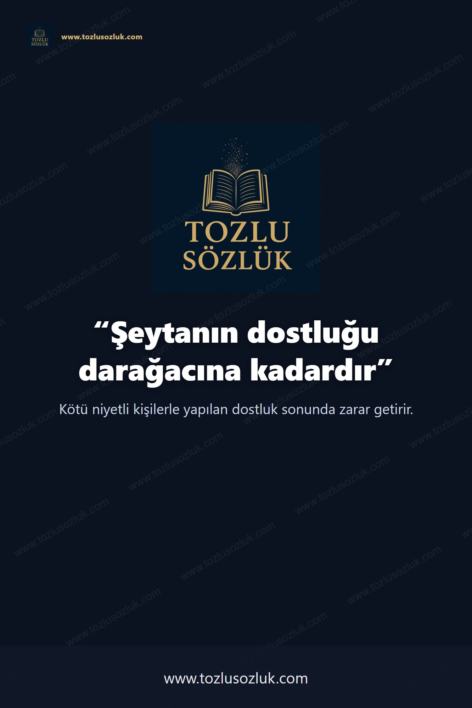 Şeytanın dostluğu darağacına kadardır Pinterest görseli