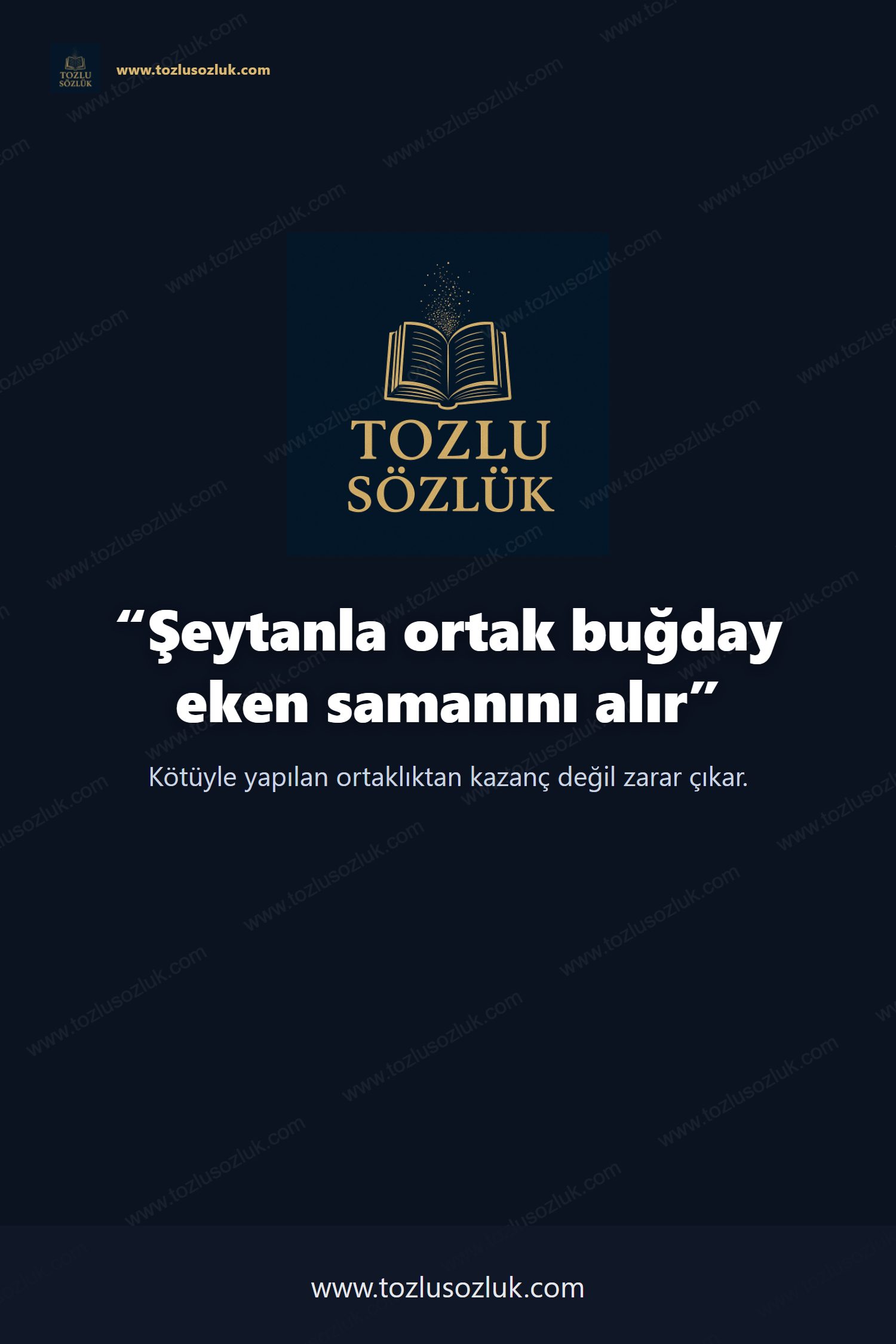 Şeytanla ortak buğday eken samanını alır Pinterest görseli