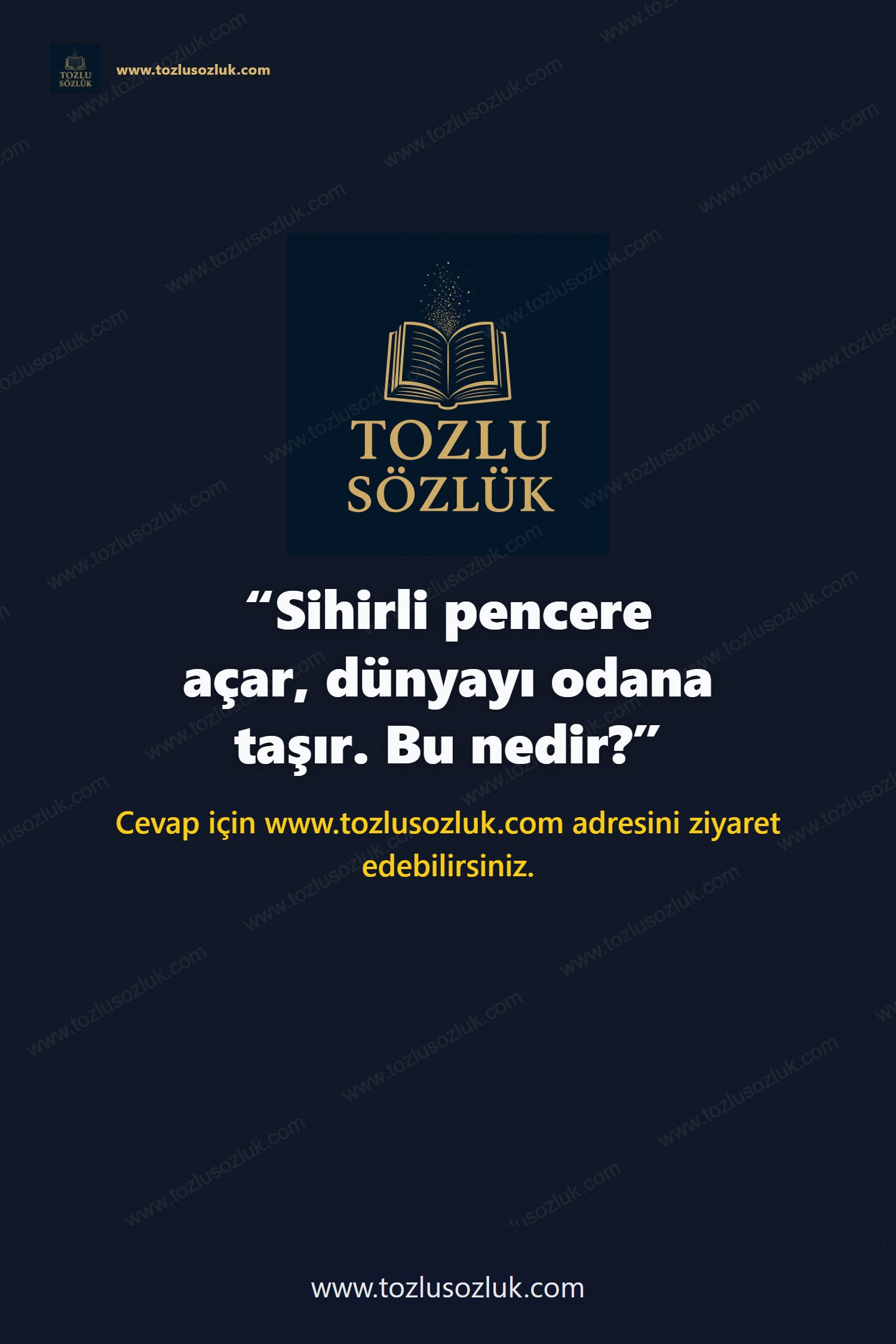 Sihirli pencere açar, dünyayı odana taşır. Bu nedir? Pinterest görseli